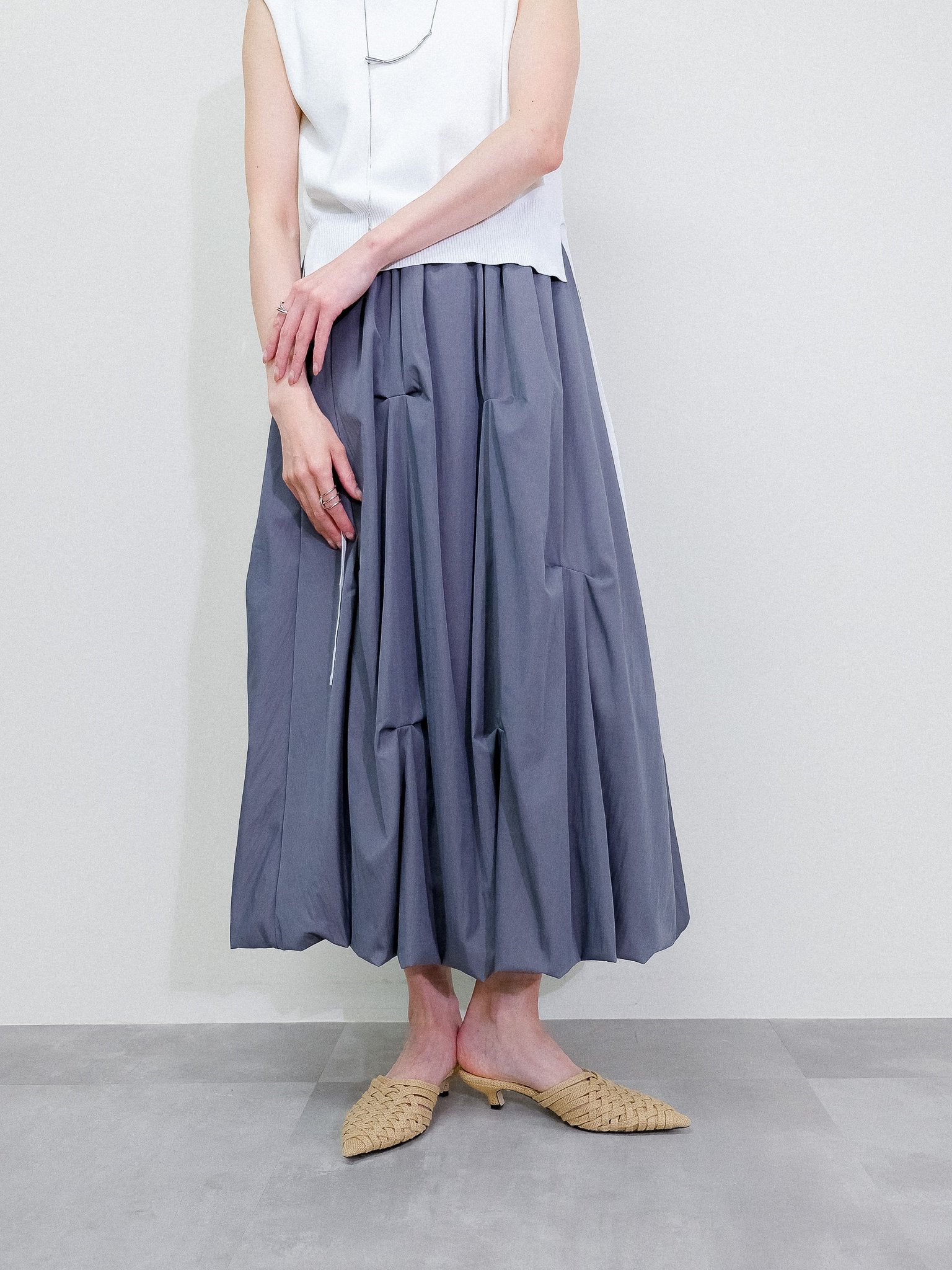 Tuck Skirt [603416]gray(75)