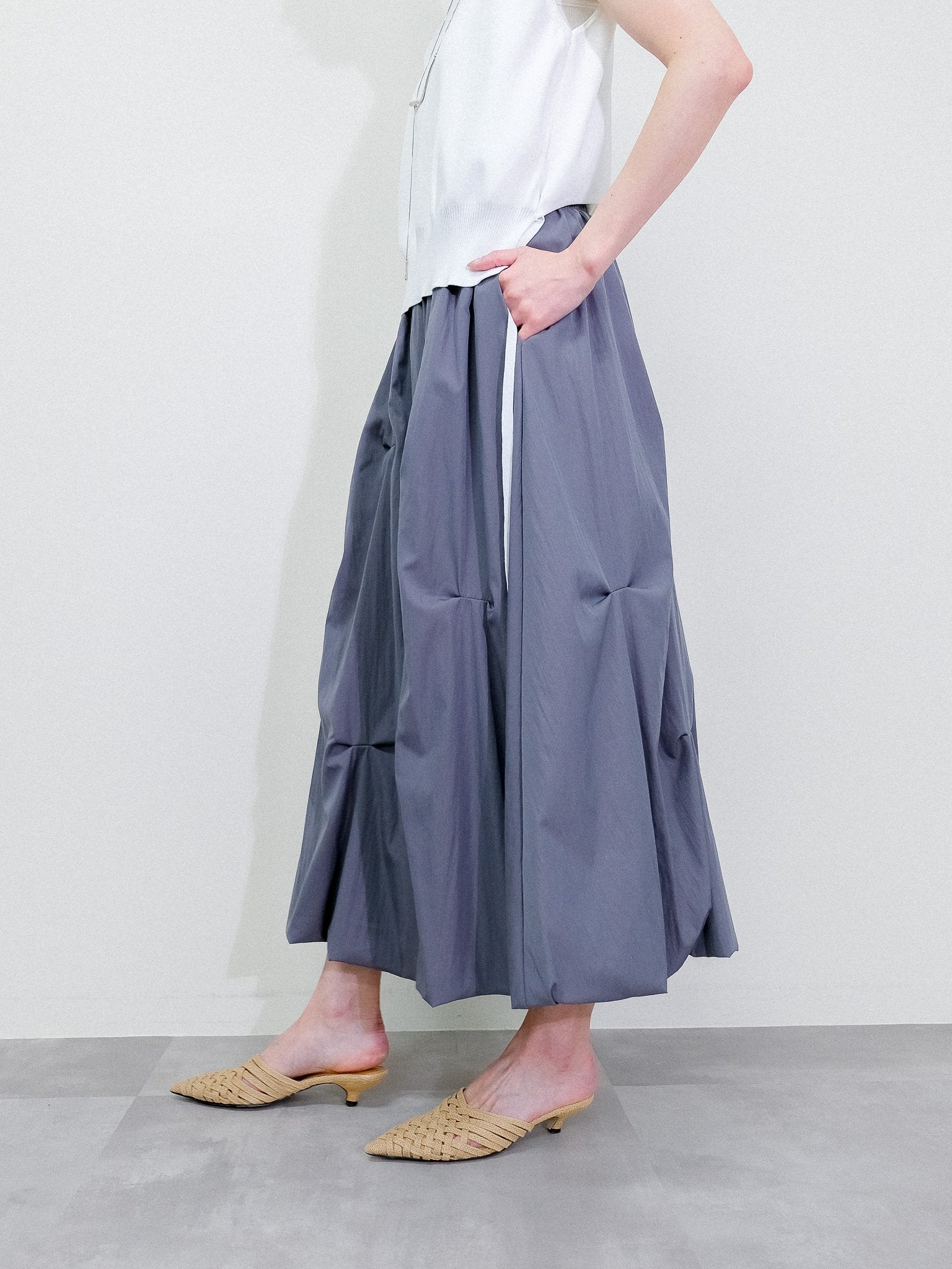 Tuck Skirt [603416]gray(75)