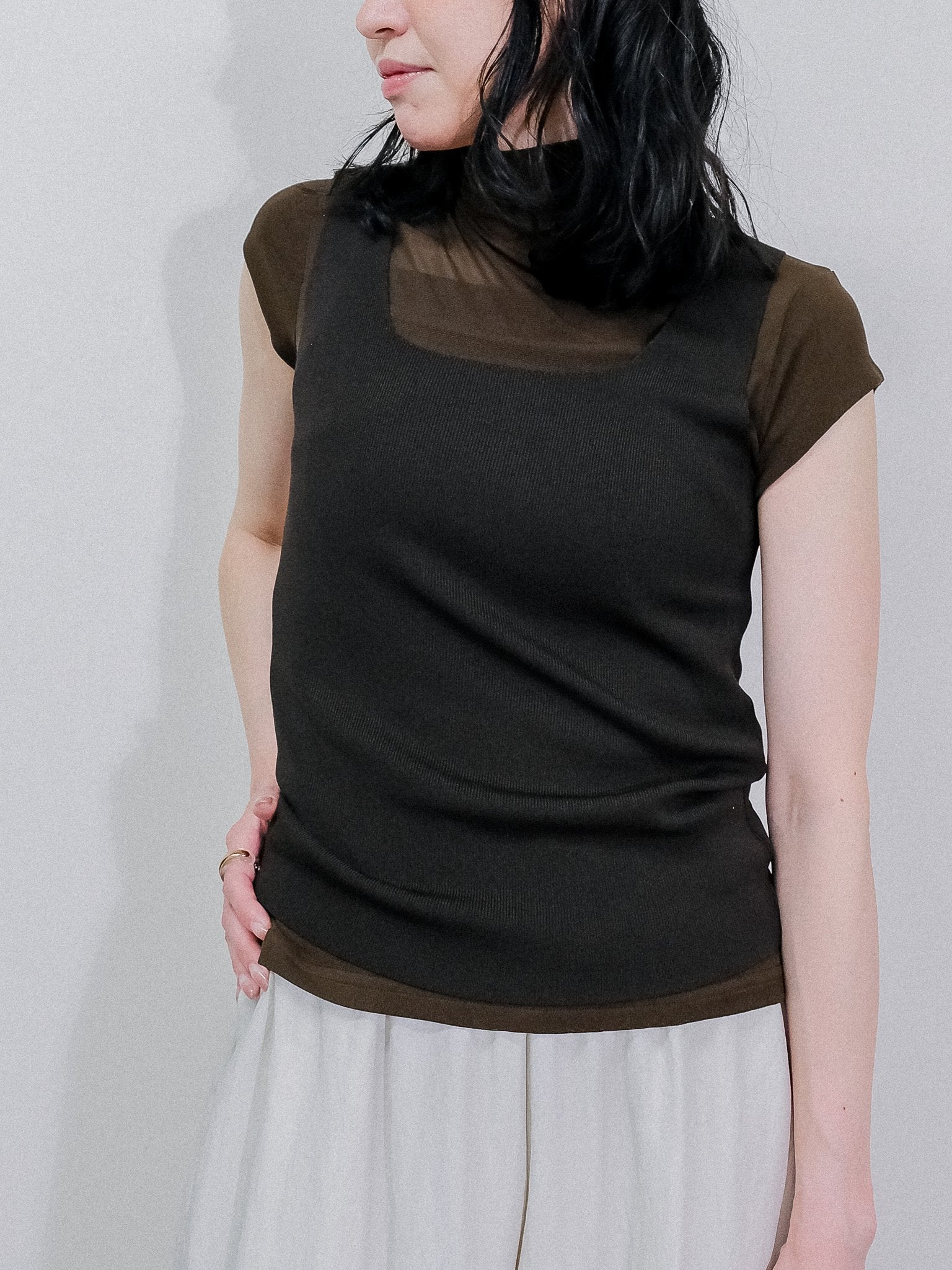 Knit Tank Tops [603410] brown(60)