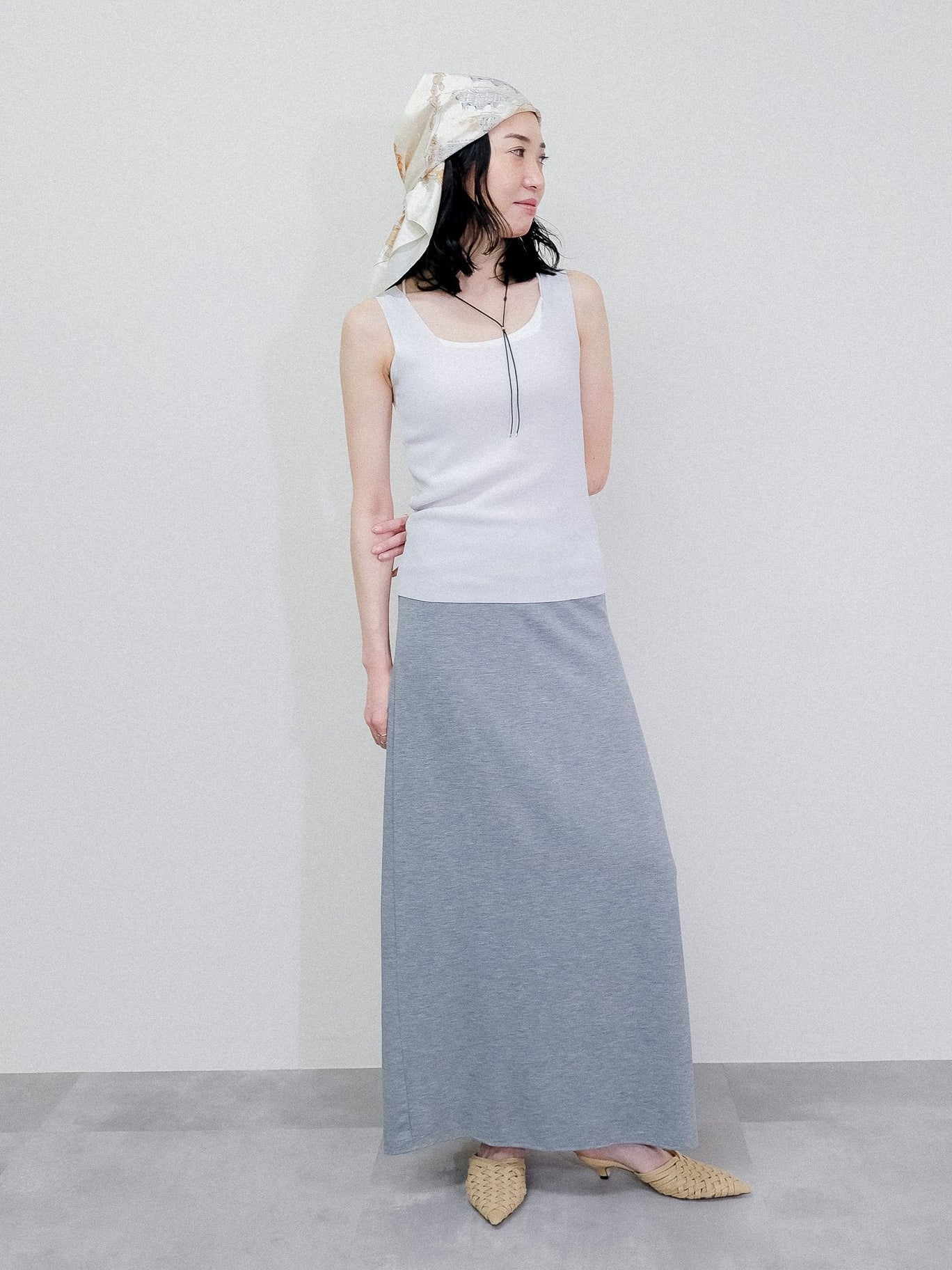 Knit Tank Tops [603410] grey(75)