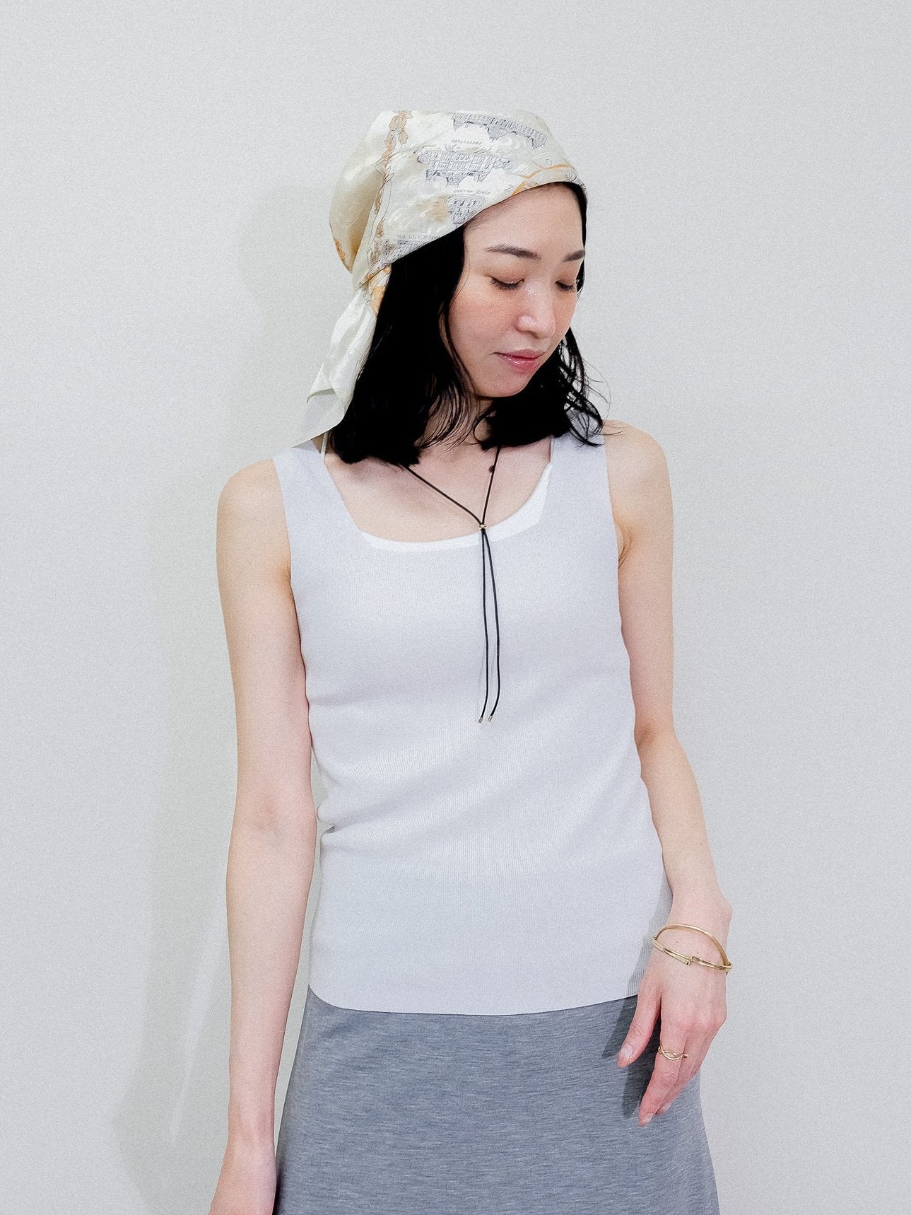 Knit Tank Tops [603410] grey(75)