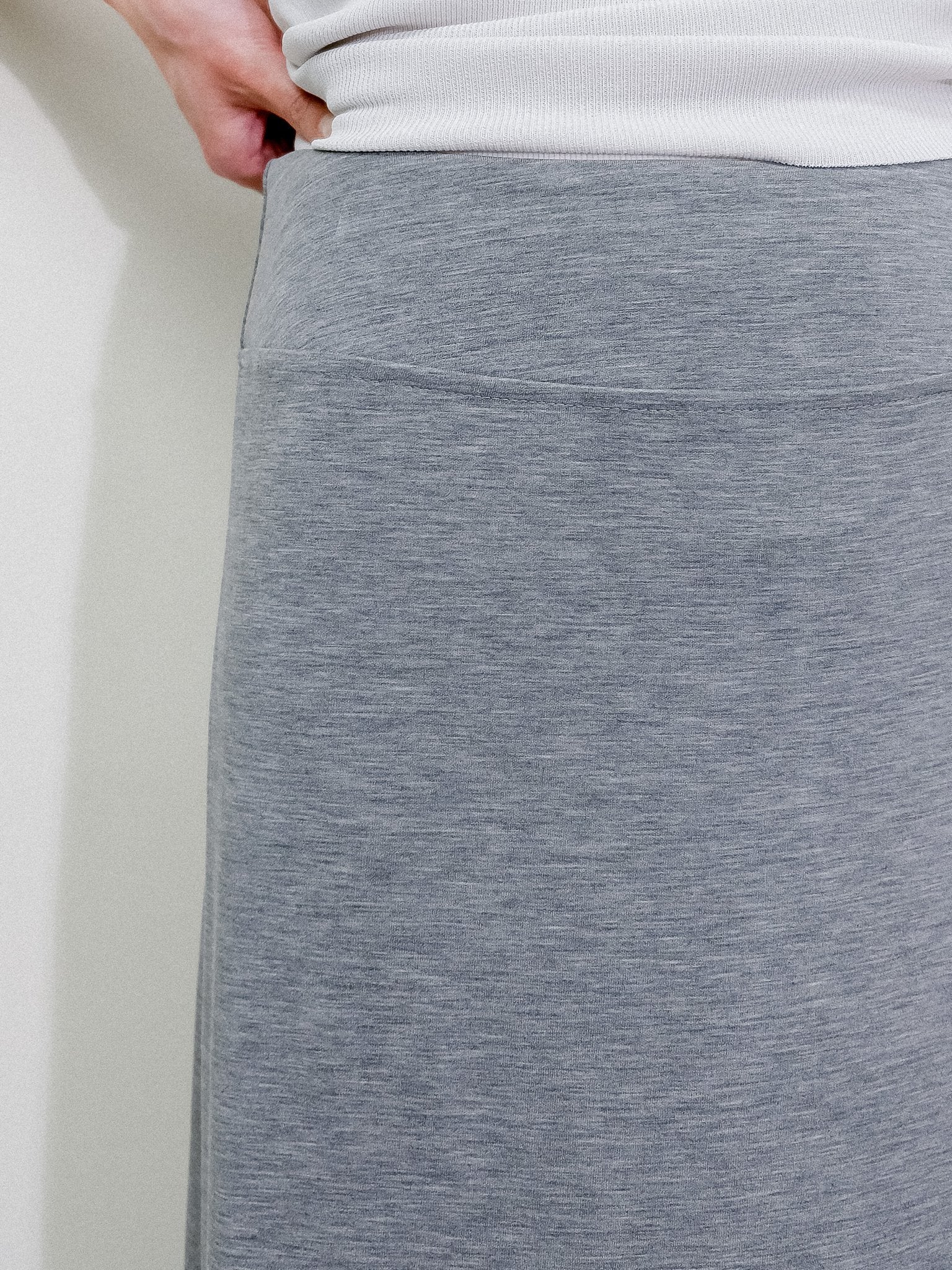 Jersey I-Line Skirt  [603418] light gray(70)