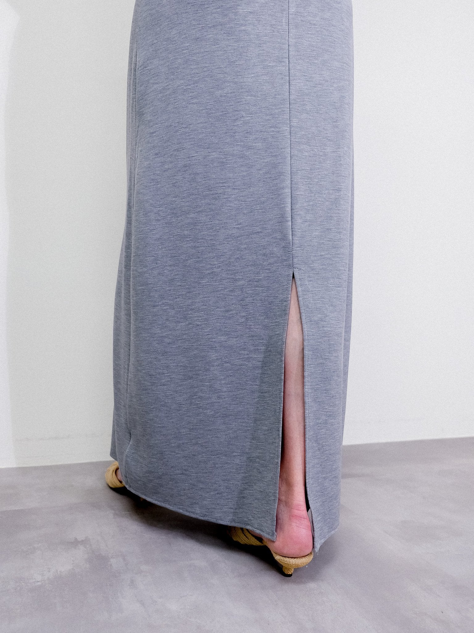 Jersey I-Line Skirt  [603418] light gray(70)