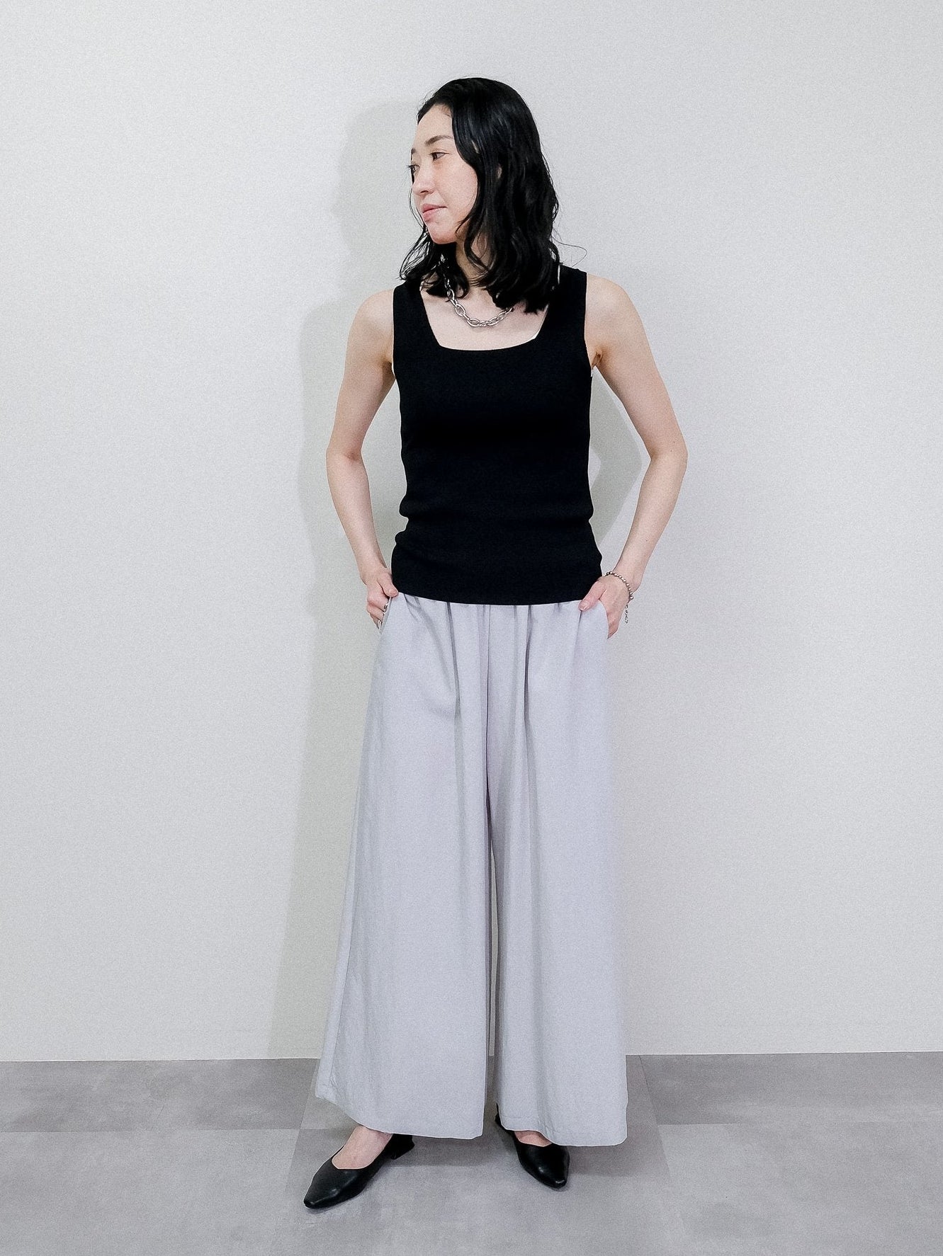 Knit Tank Tops [603410] black(99)