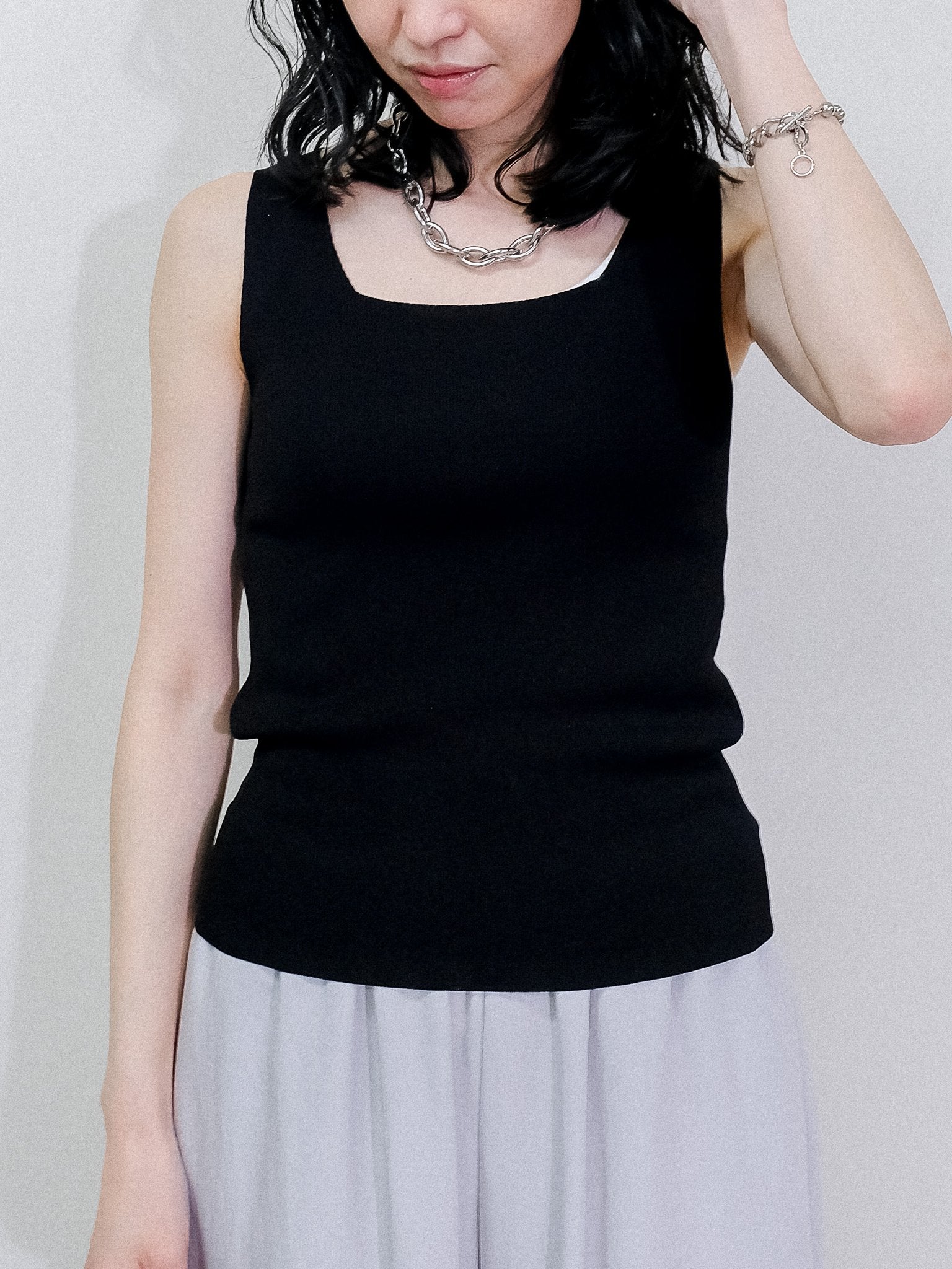 Knit Tank Tops [603410] black(99)