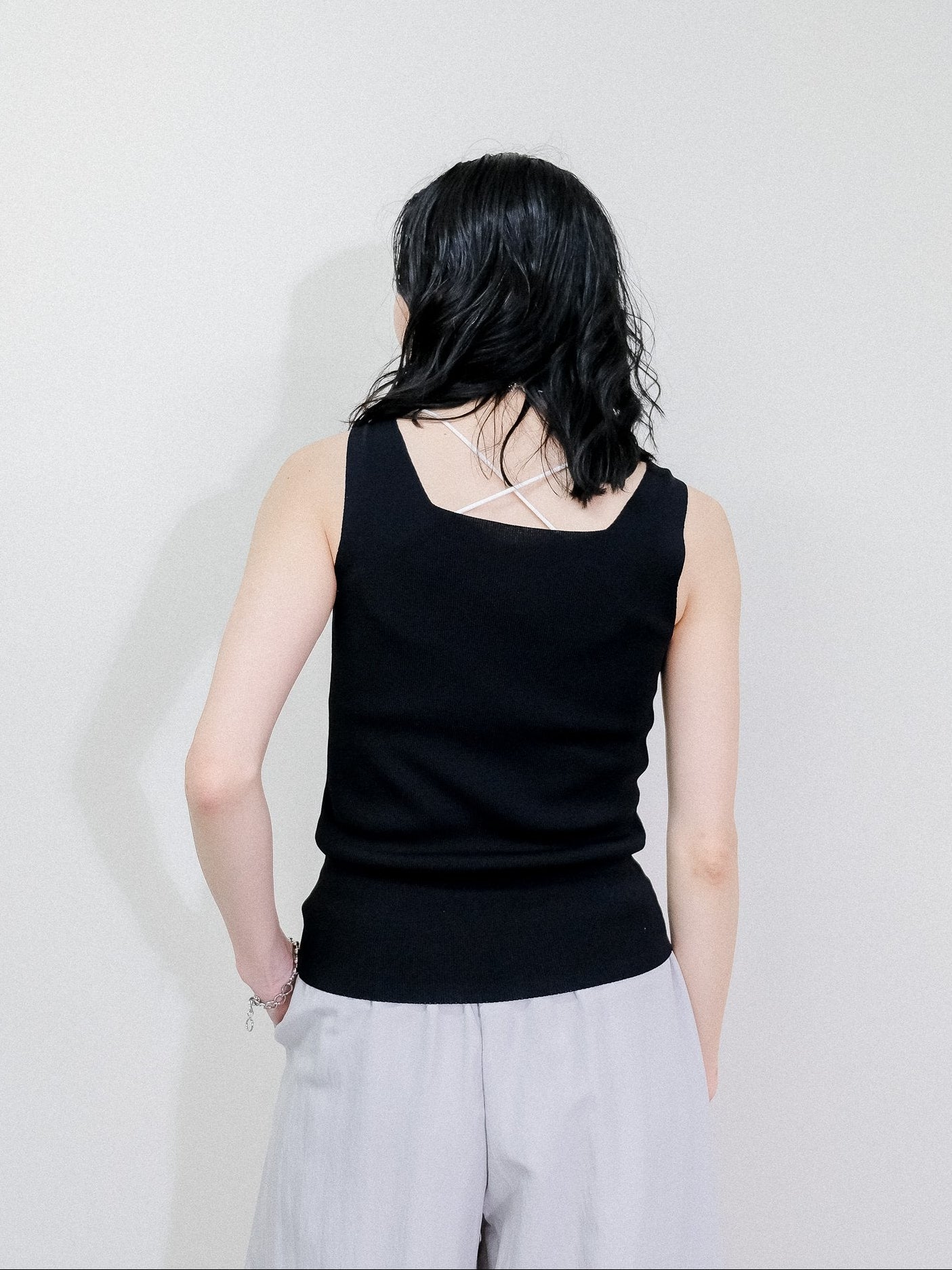 Knit Tank Tops [603410] black(99)