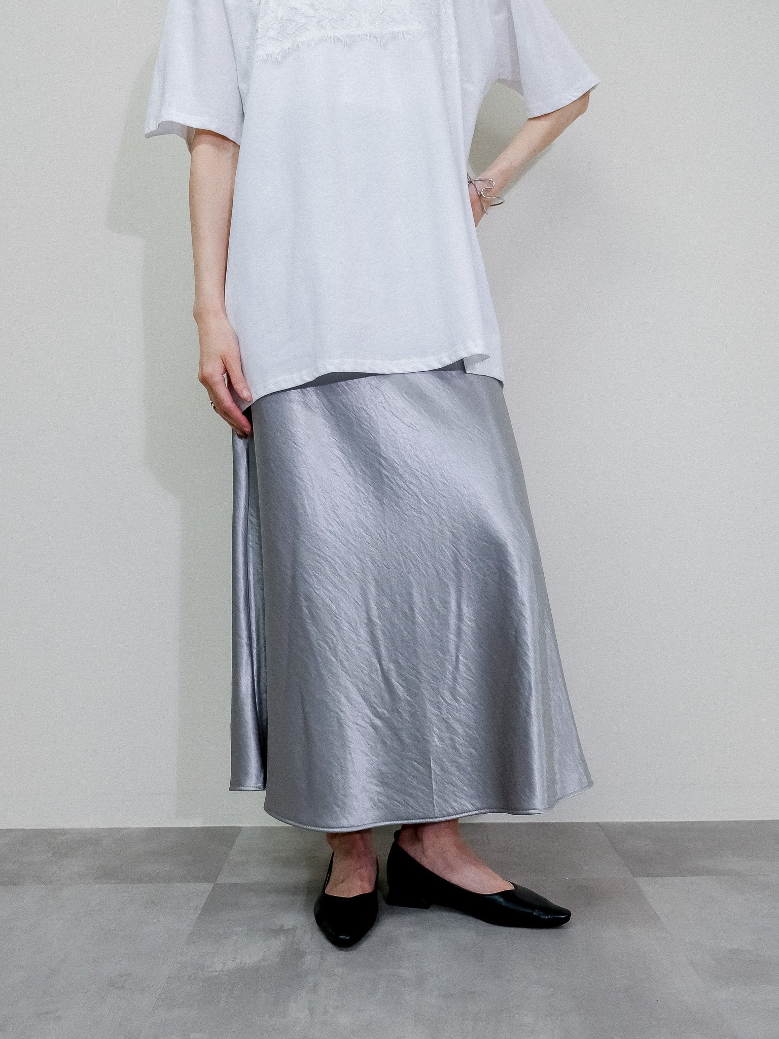 Satin Skirt [603415] light gray(70)