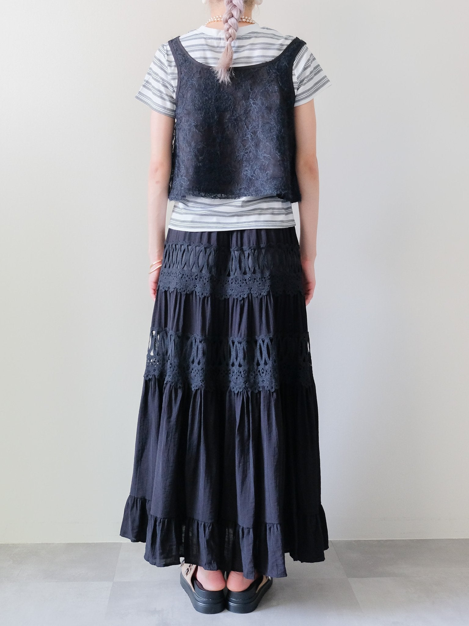 Feather Texture Tank Top(フェザーテクスチャータンクトップ) [601597]black