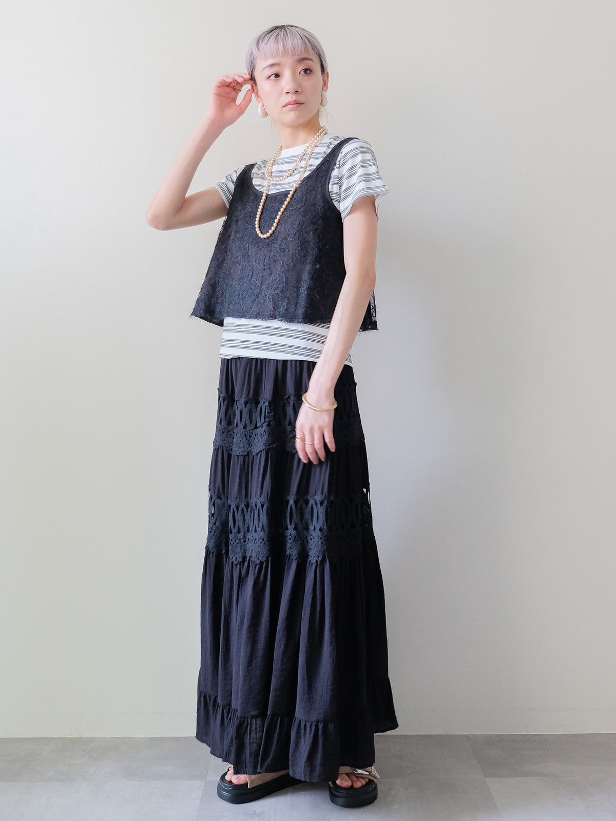 【予約商品】Multi Border Compact T-shirt(マルチボーダーコンパクトTシャツ) (601594)