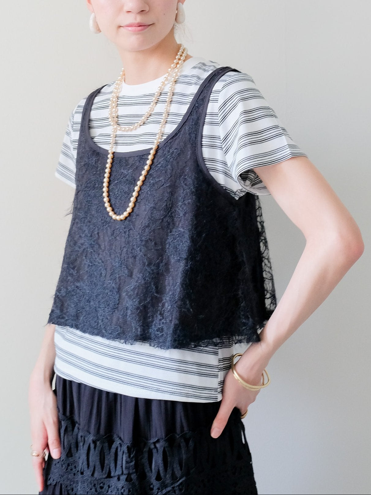 Feather Texture Tank Top(フェザーテクスチャータンクトップ) [601597]black