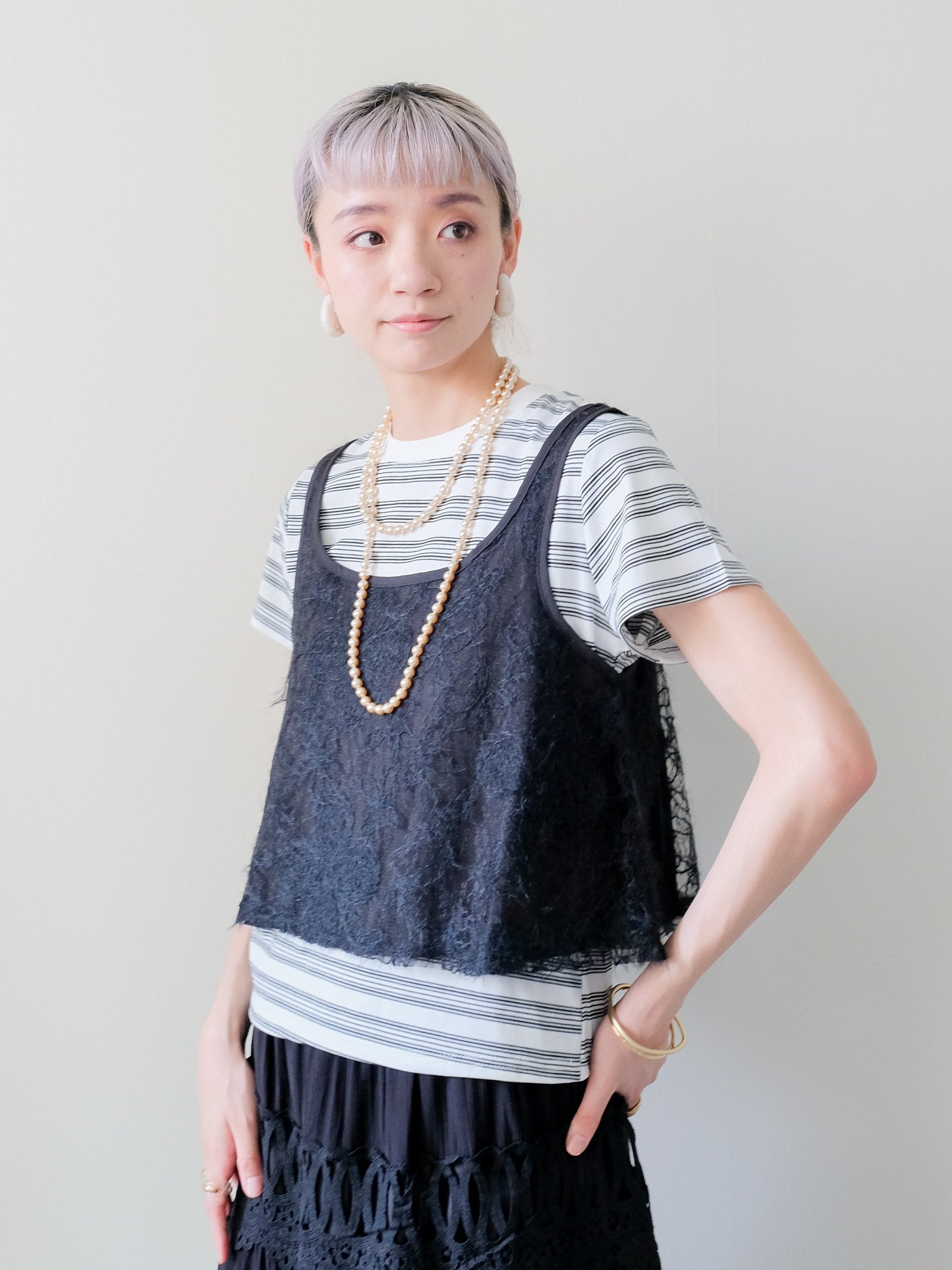 Feather Texture Tank Top(フェザーテクスチャータンクトップ) [601597]black