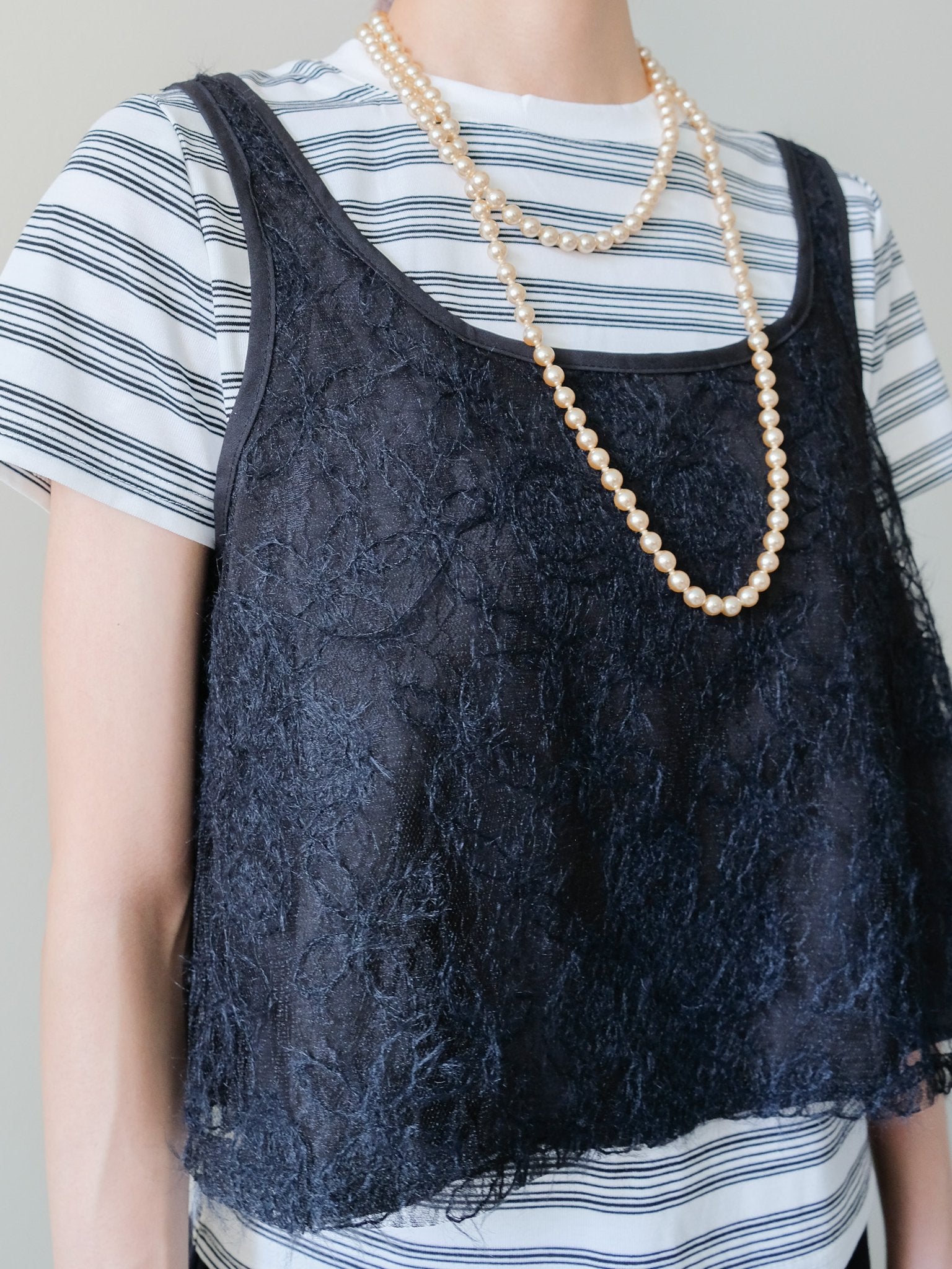 Feather Texture Tank Top(フェザーテクスチャータンクトップ) [601597]black
