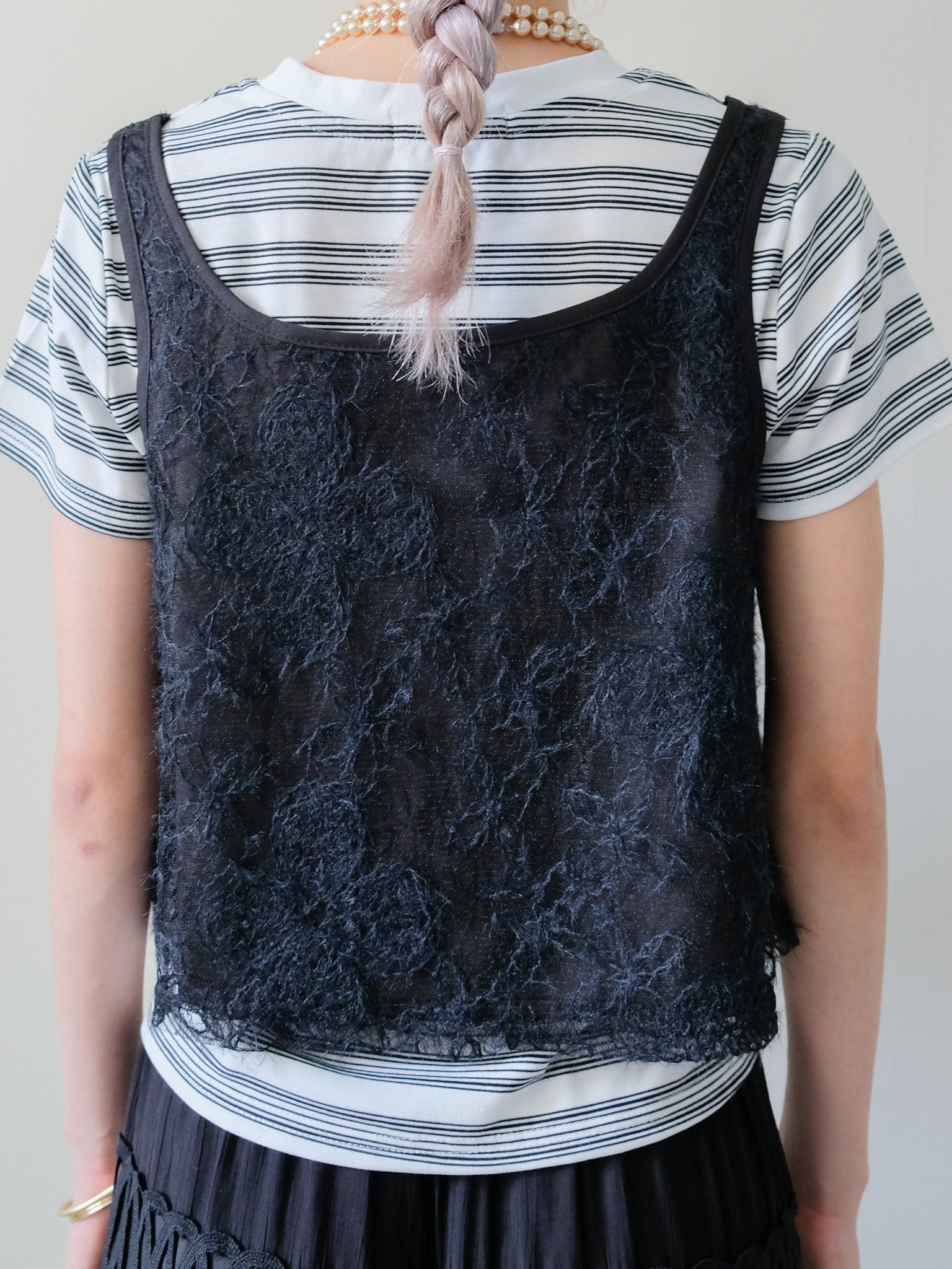 Feather Texture Tank Top(フェザーテクスチャータンクトップ) [601597]black