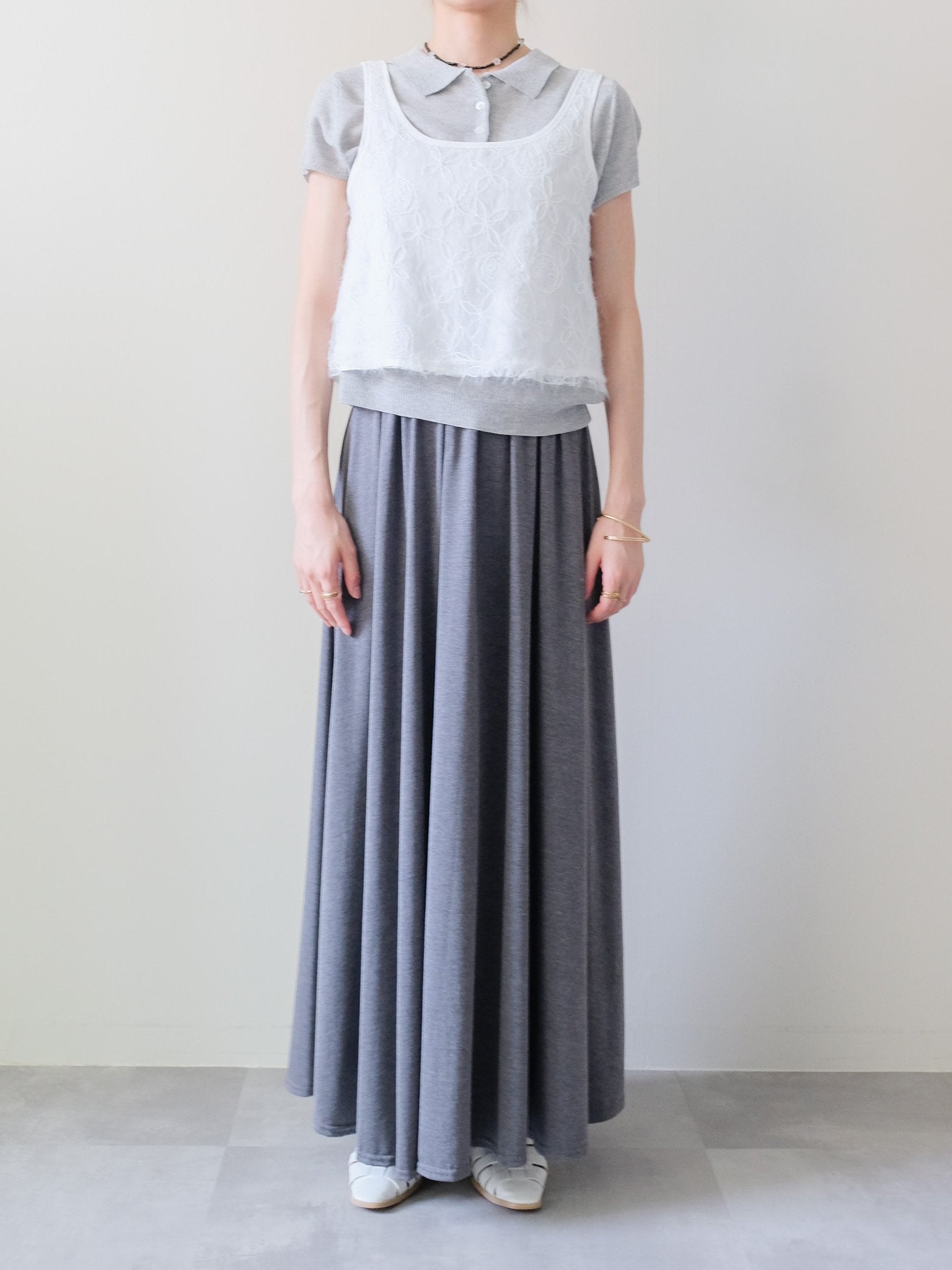 Feather Texture Tank Top(フェザーテクスチャータンクトップ) [601597]Off