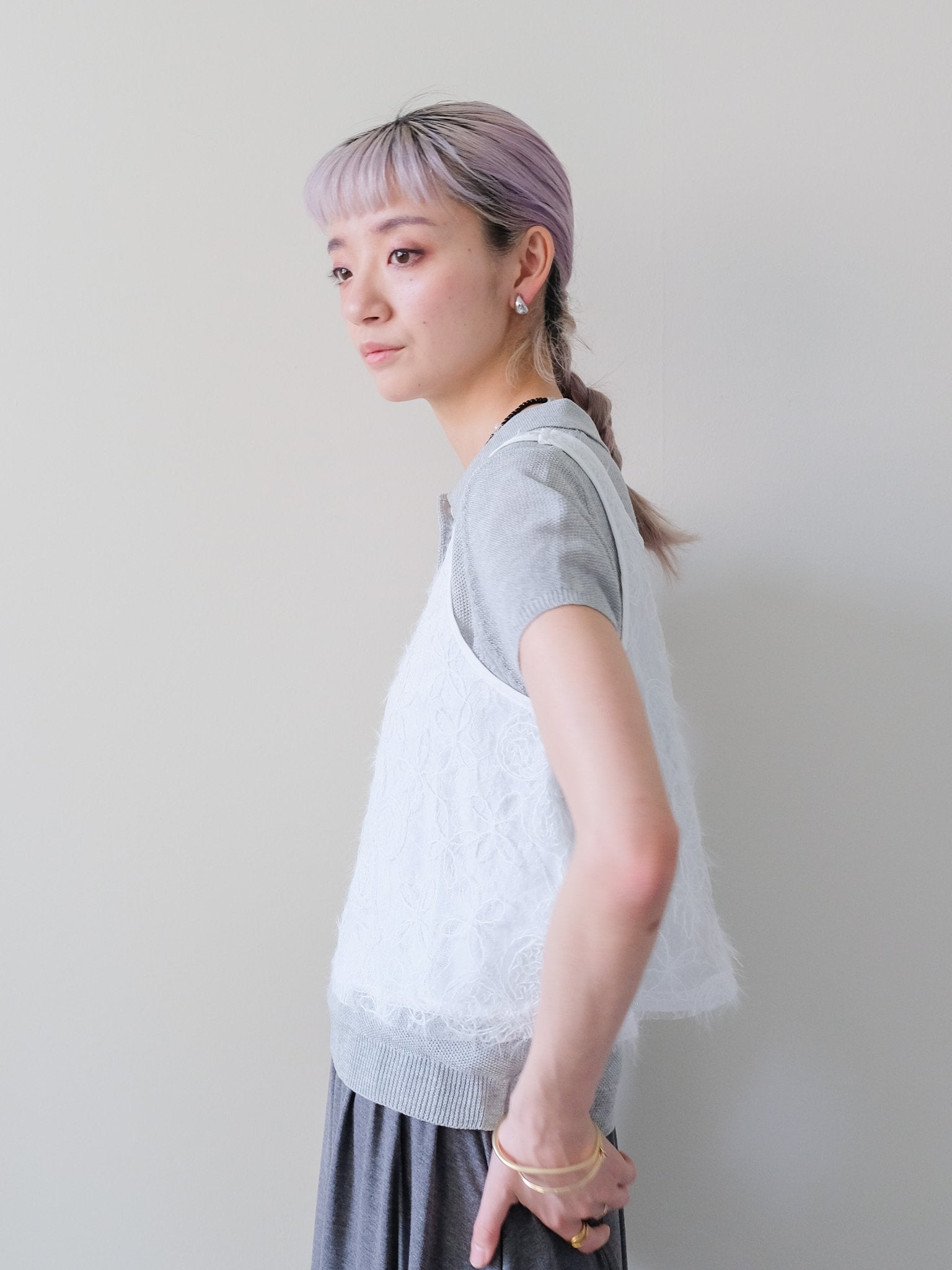 Feather Texture Tank Top(フェザーテクスチャータンクトップ) [601597]Off