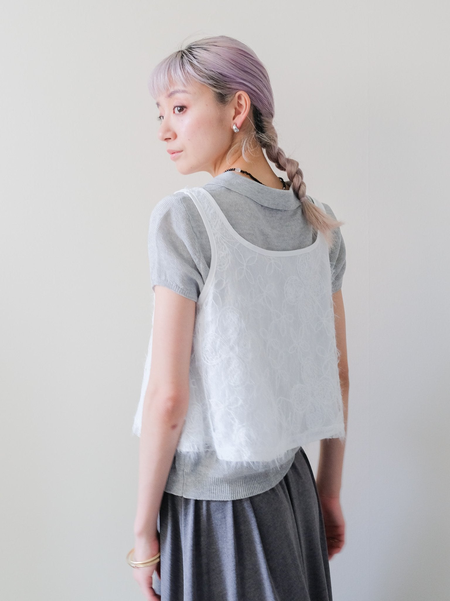 Feather Texture Tank Top(フェザーテクスチャータンクトップ) [601597]Off