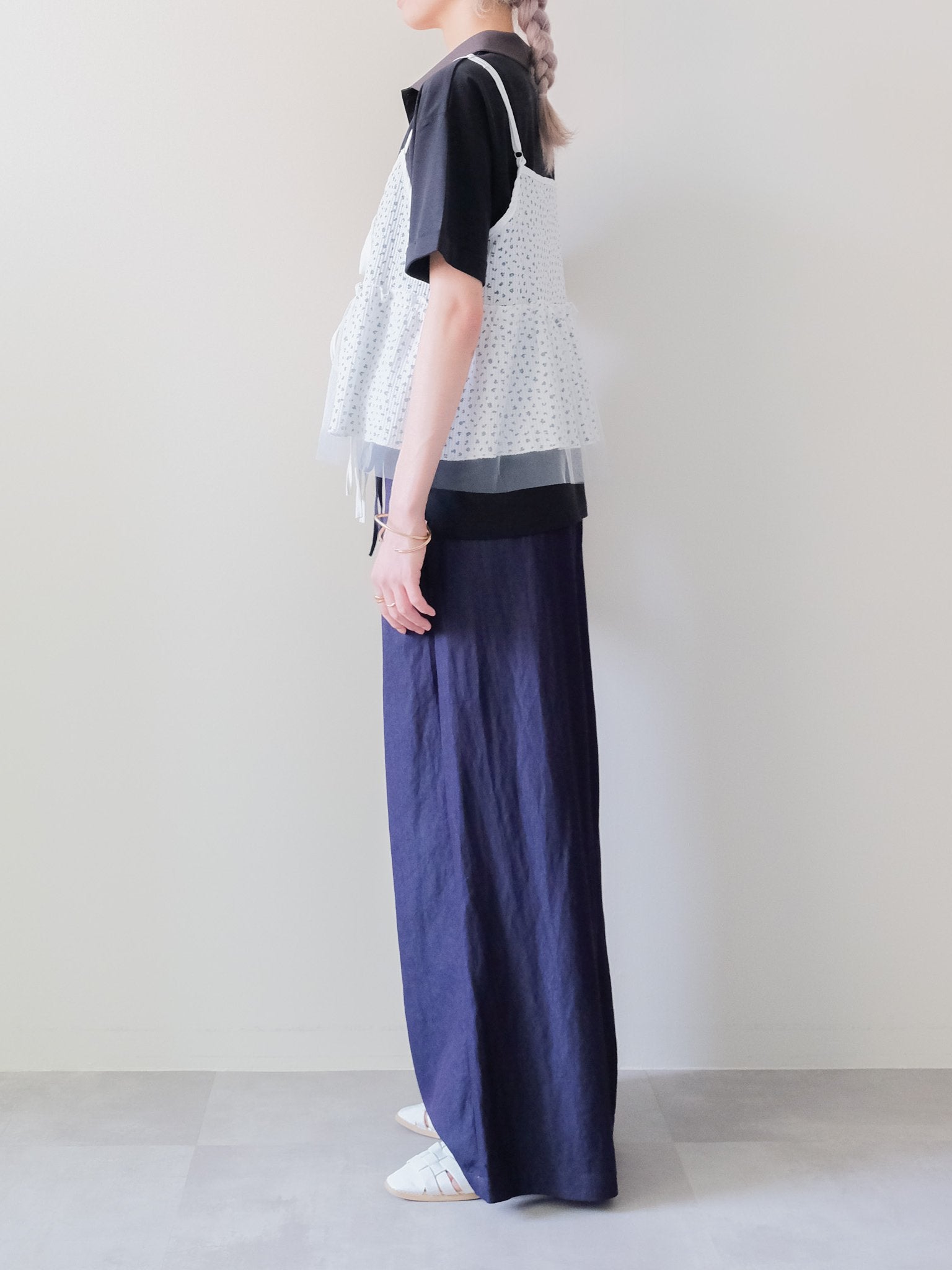 Floral Thermal Ribbon Camisole(フラワーサーマルリボンキャミソール)[601601]off