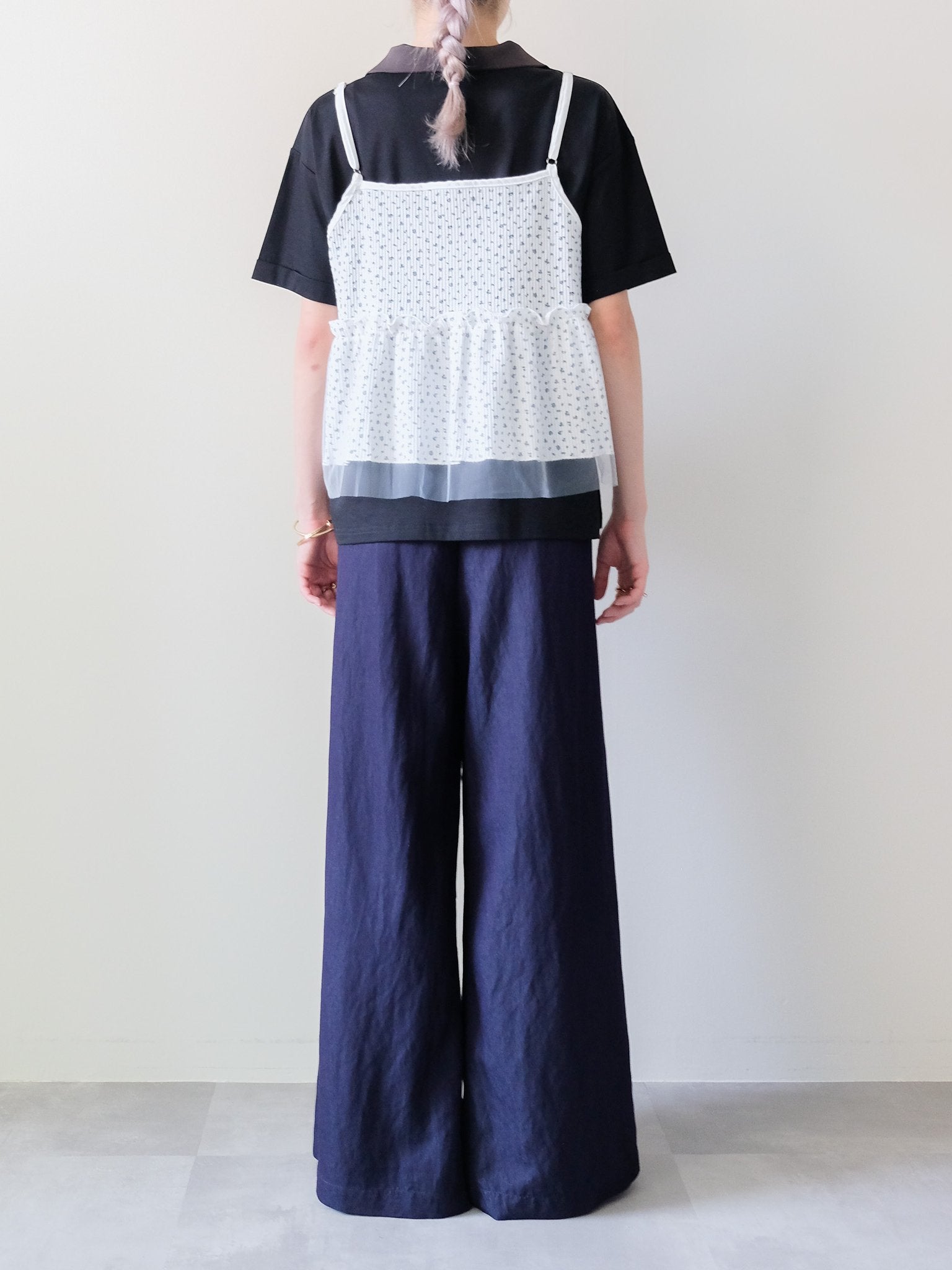 Floral Thermal Ribbon Camisole(フラワーサーマルリボンキャミソール)[601601]off