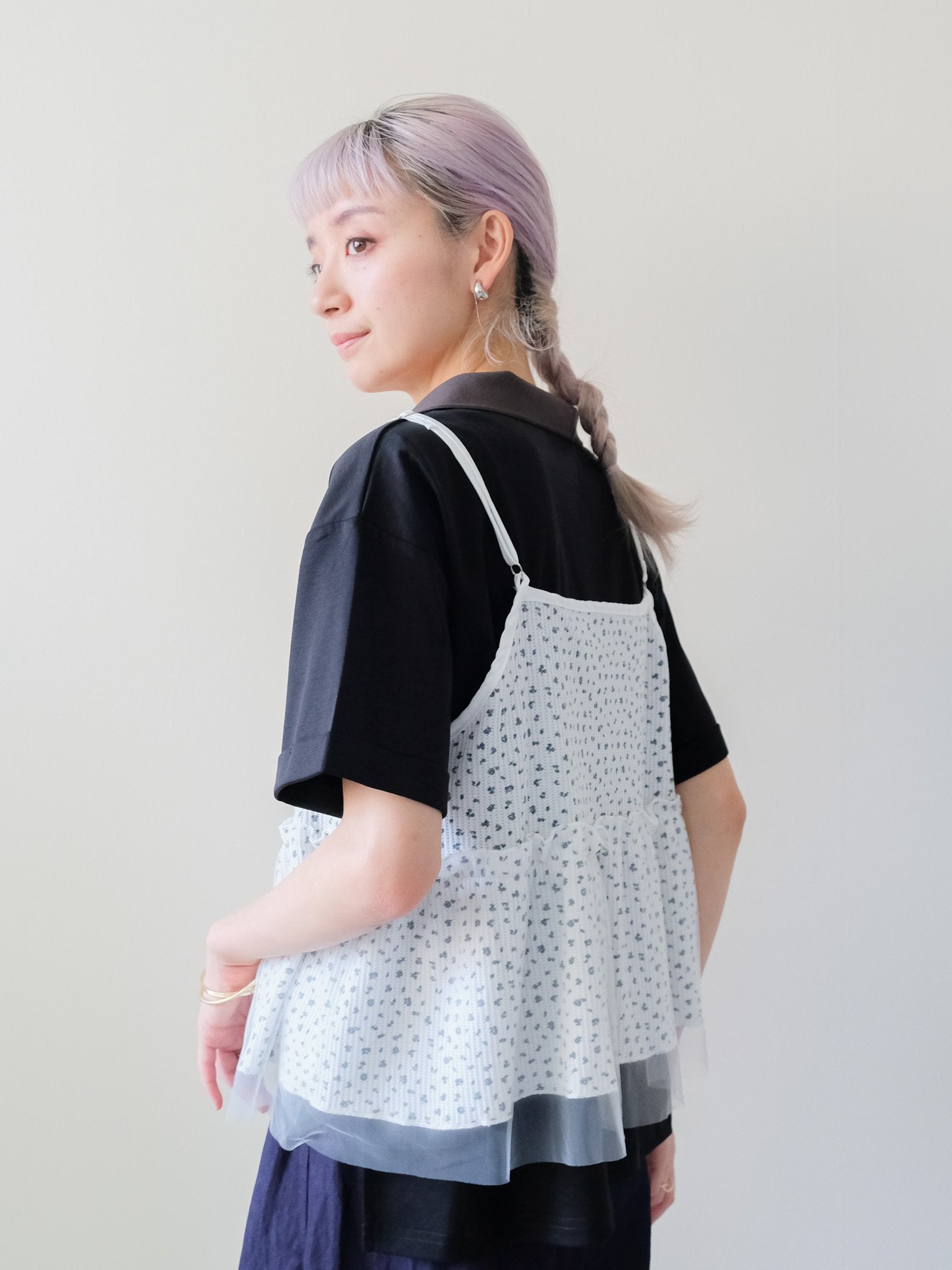Floral Thermal Ribbon Camisole(フラワーサーマルリボンキャミソール)[601601]off