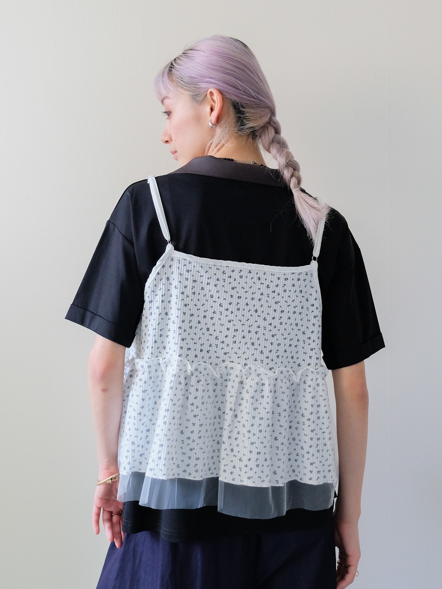 Floral Thermal Ribbon Camisole(フラワーサーマルリボンキャミソール)[601601]off