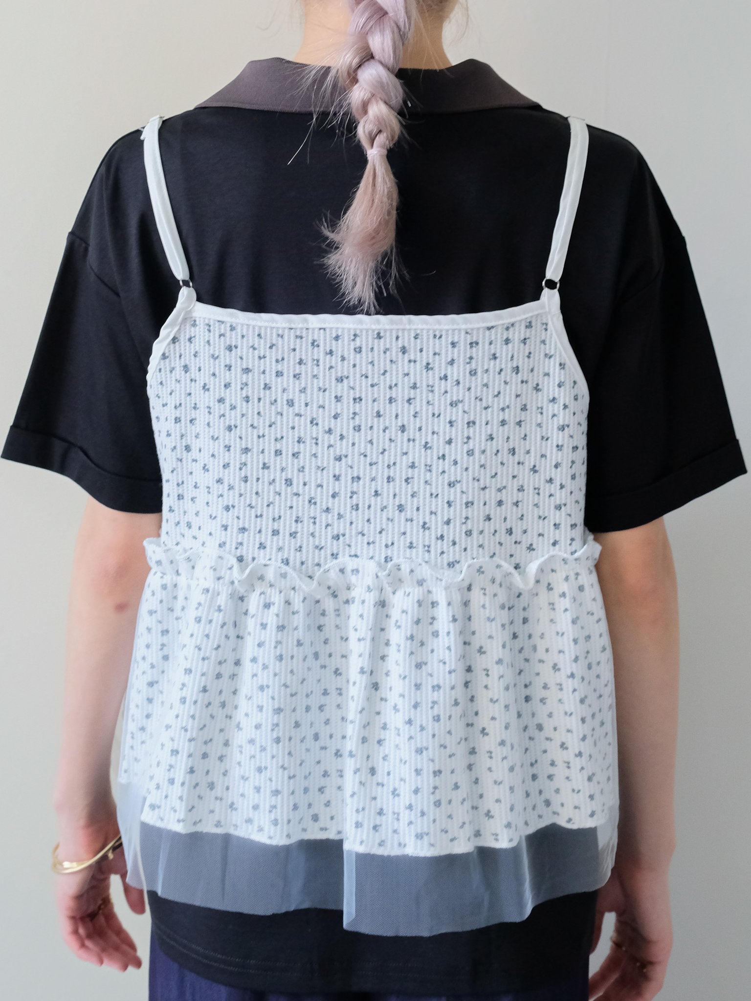 Floral Thermal Ribbon Camisole(フラワーサーマルリボンキャミソール)[601601]off