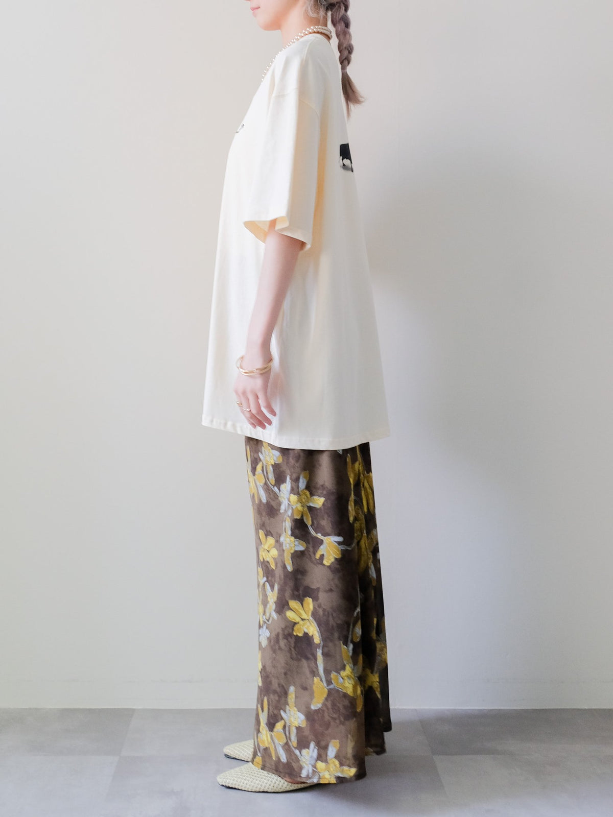 Dog Graphic Back Print T-shirt(ドッググラフィックバックプリントTシャツ)[601600]yellow