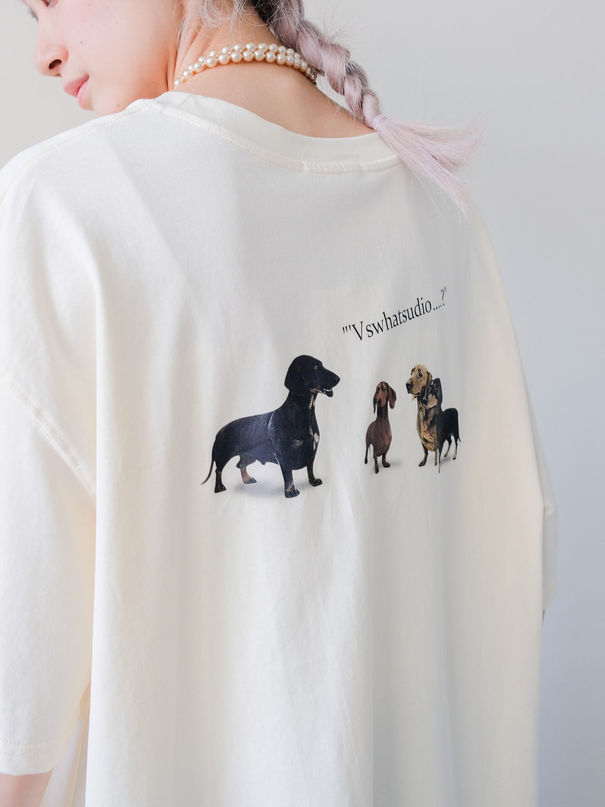 Dog Graphic Back Print T-shirt(ドッググラフィックバックプリントTシャツ)[601600]yellow