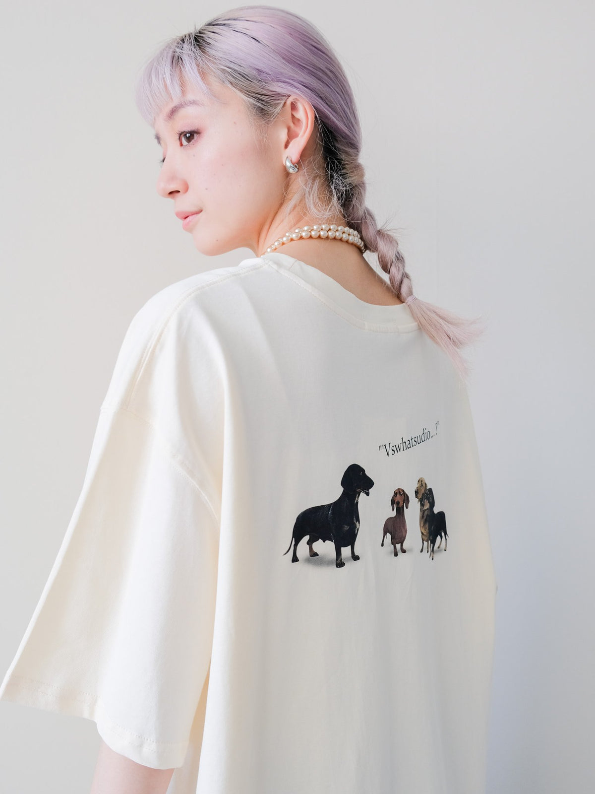 Dog Graphic Back Print T-shirt(ドッググラフィックバックプリントTシャツ)[601600]yellow
