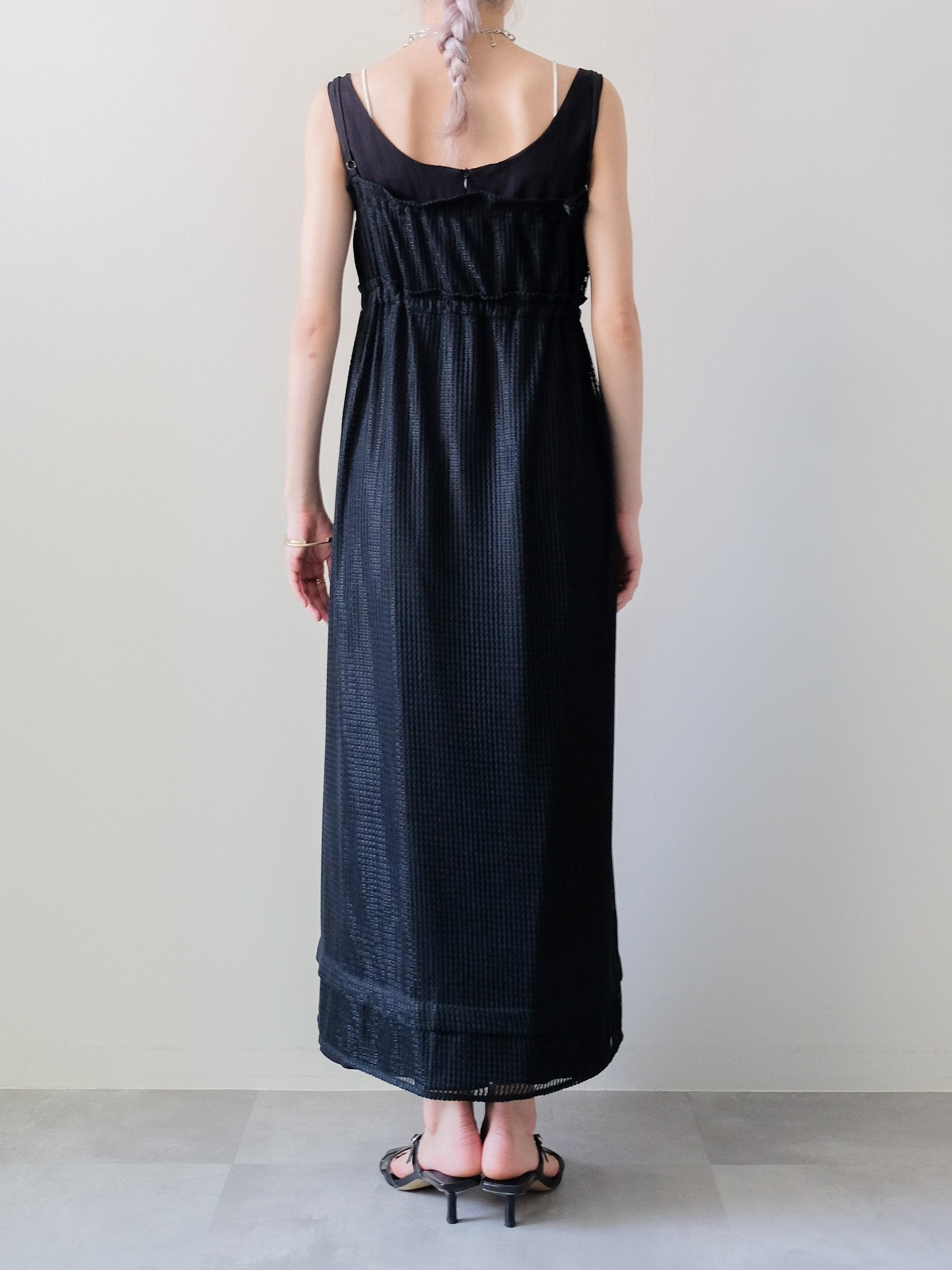 Gather Camisole Dress(ギャザーキャミワンピース)[601630]Black