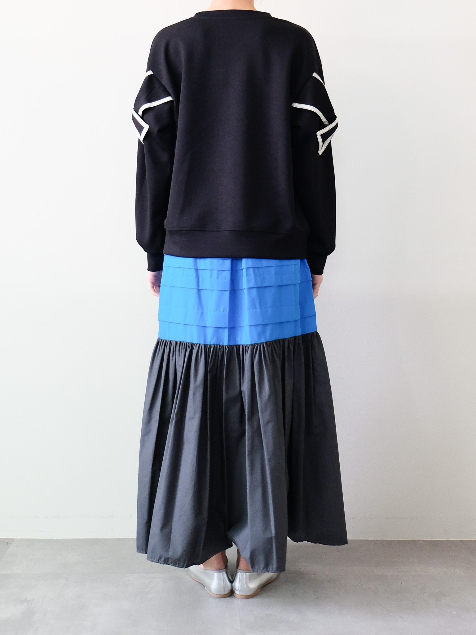 スリーブリボンステッチプルオーバー[601500]black