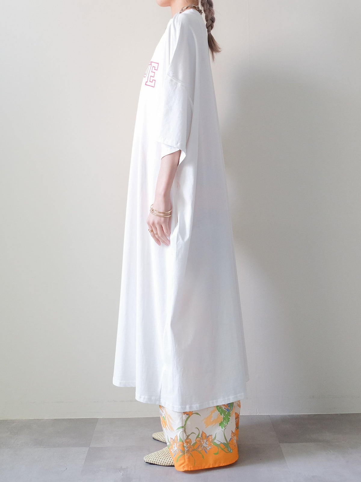 Logo Loose T-Shirt Dress(ロゴルーズTシャツワンピース)[601632]off