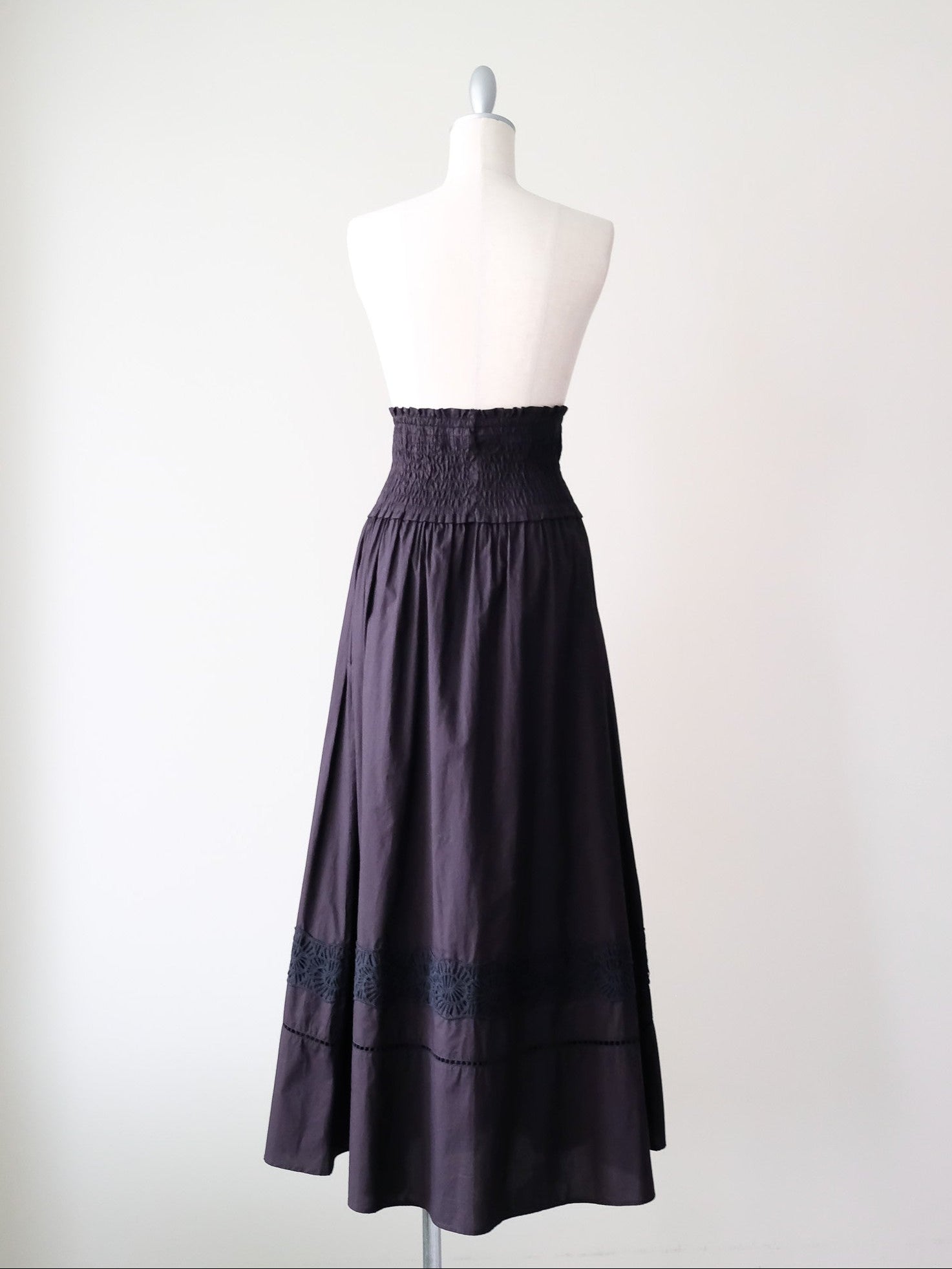 Lace Shirring Skirt(レースシャーリングスカート)[601554]black