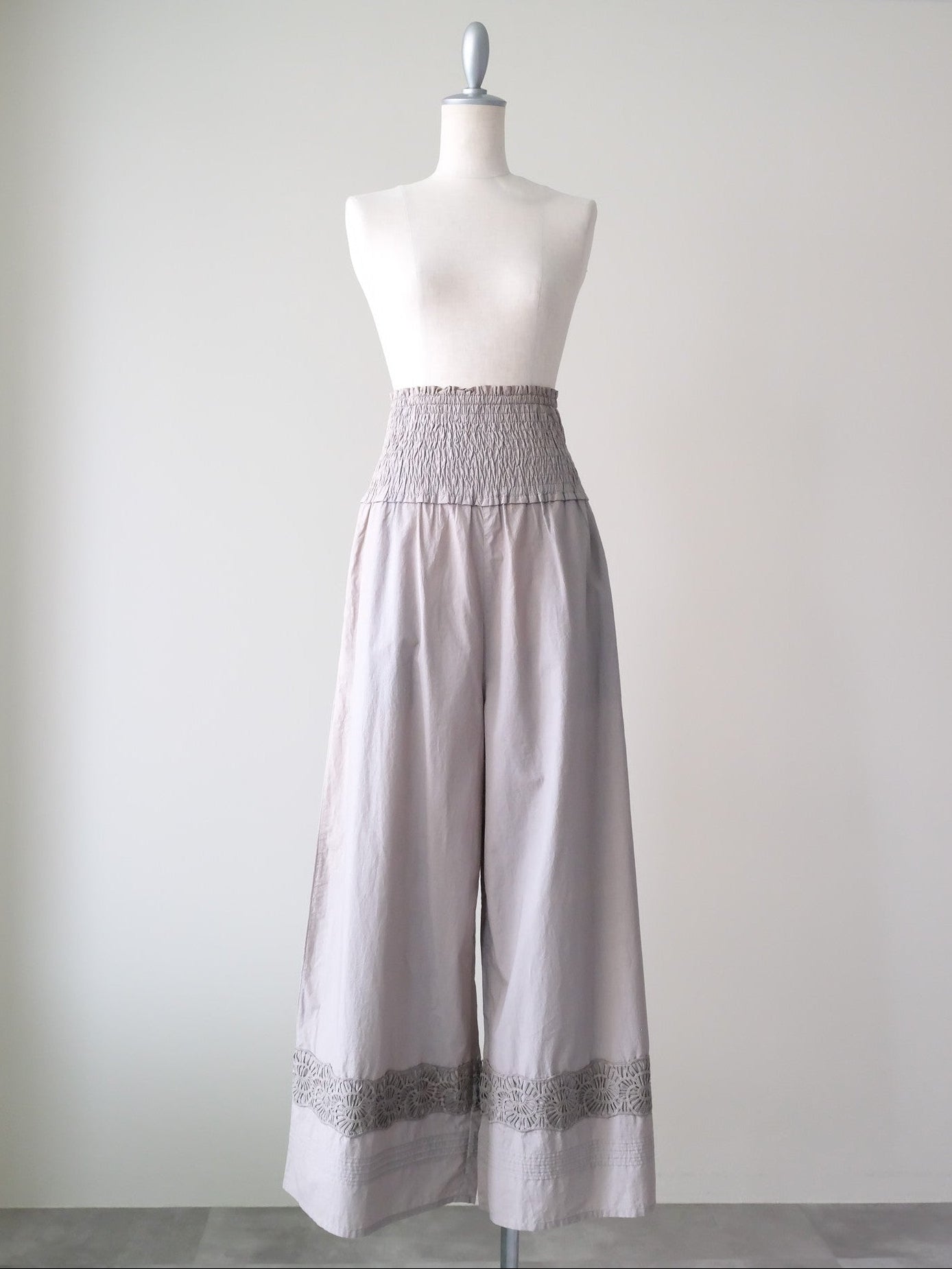 Lace Shirring Pants(レースシャーリングパンツ)[601553]khaki