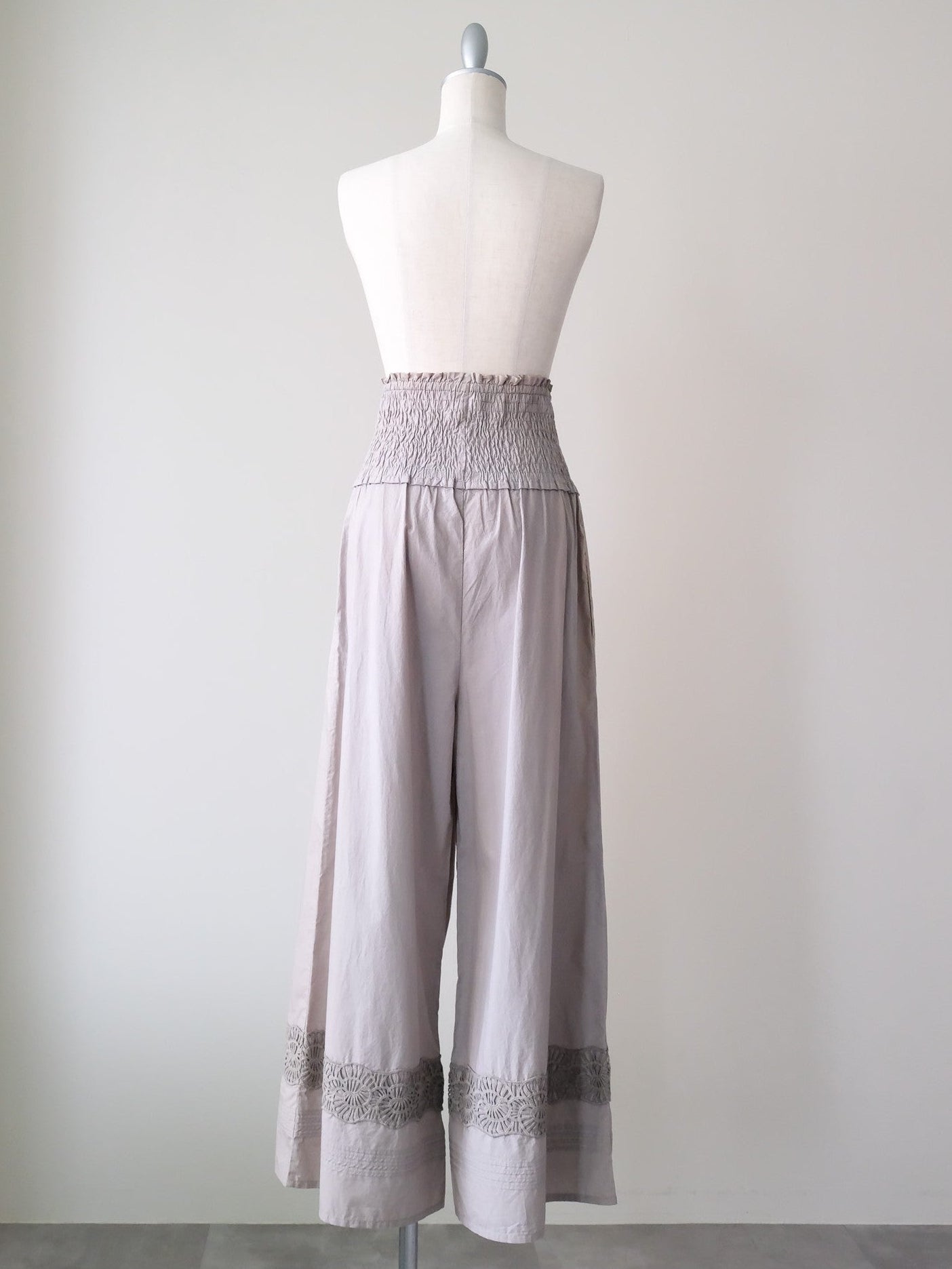 Lace Shirring Pants(レースシャーリングパンツ)[601553]khaki