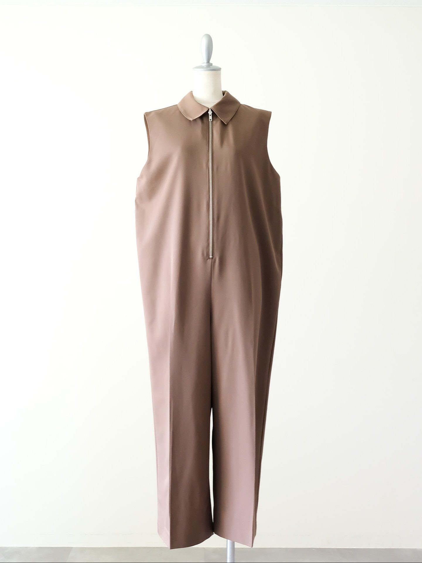 Front Zip All-in-one(フロントジップオールインワン)[601536]brown