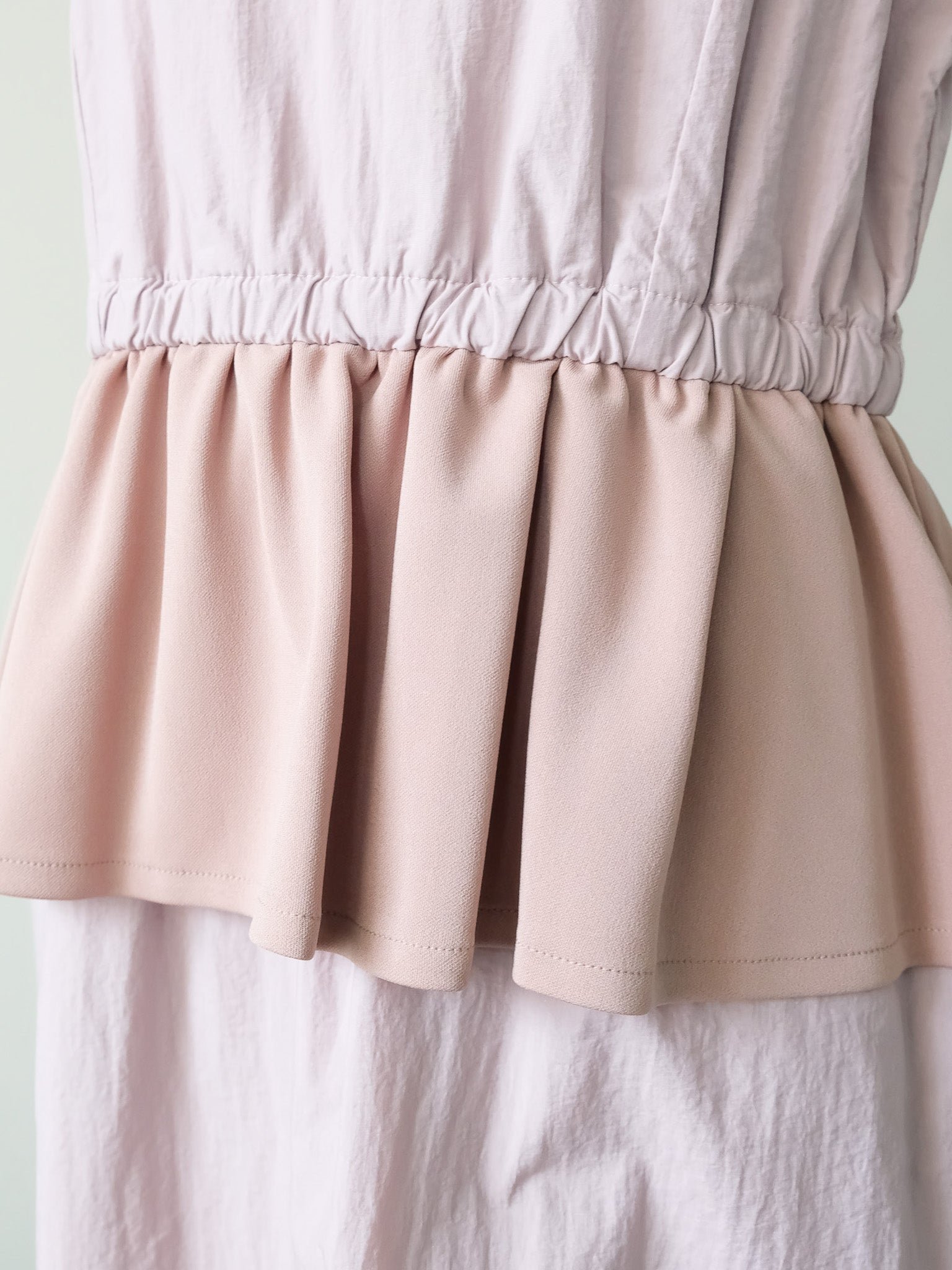 異素材ペプラムミリタリーライクワンピース[601454]pink
