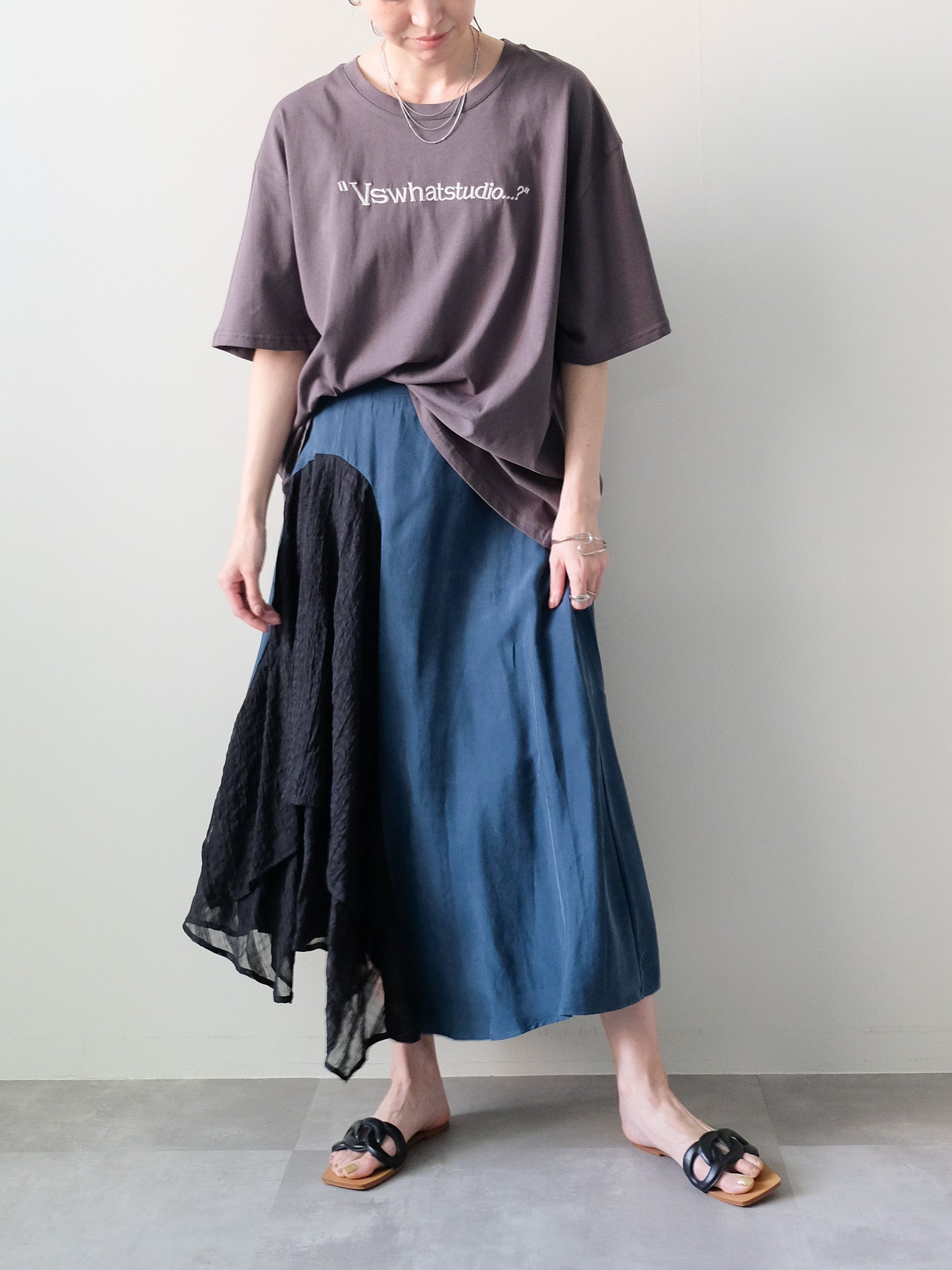 Asymmetry Design Skirt(アシメデザインスカート)[601571]turquoise