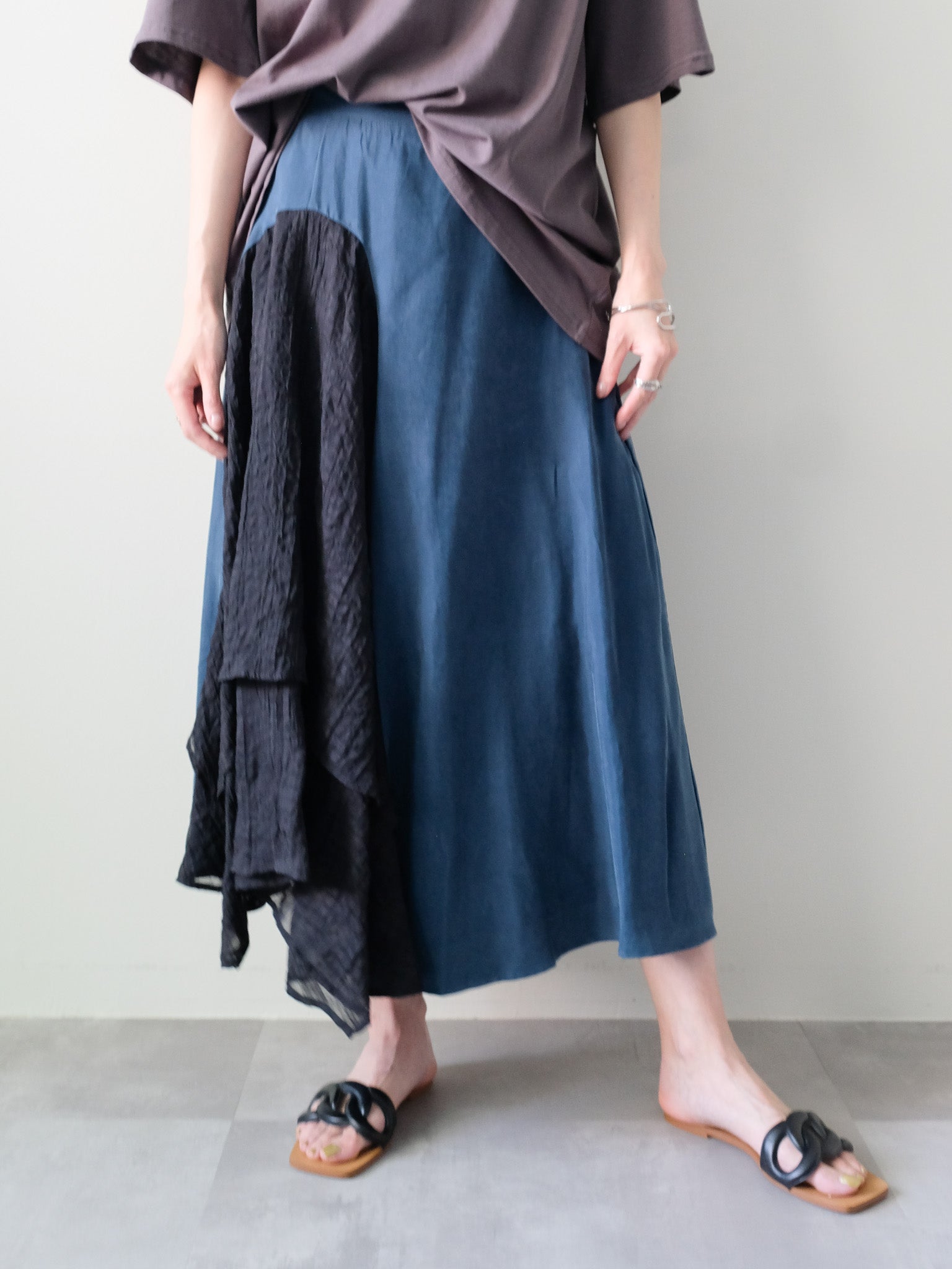 Asymmetry Design Skirt(アシメデザインスカート)[601571]turquoise