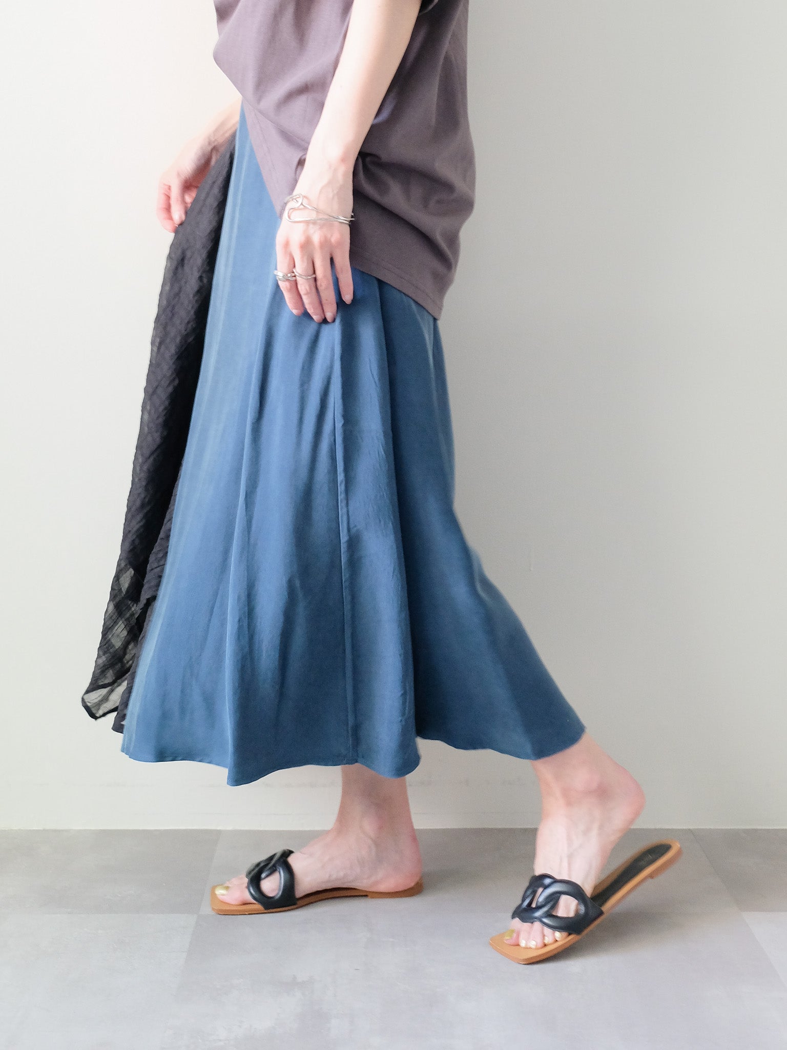 Asymmetry Design Skirt(アシメデザインスカート)[601571]turquoise