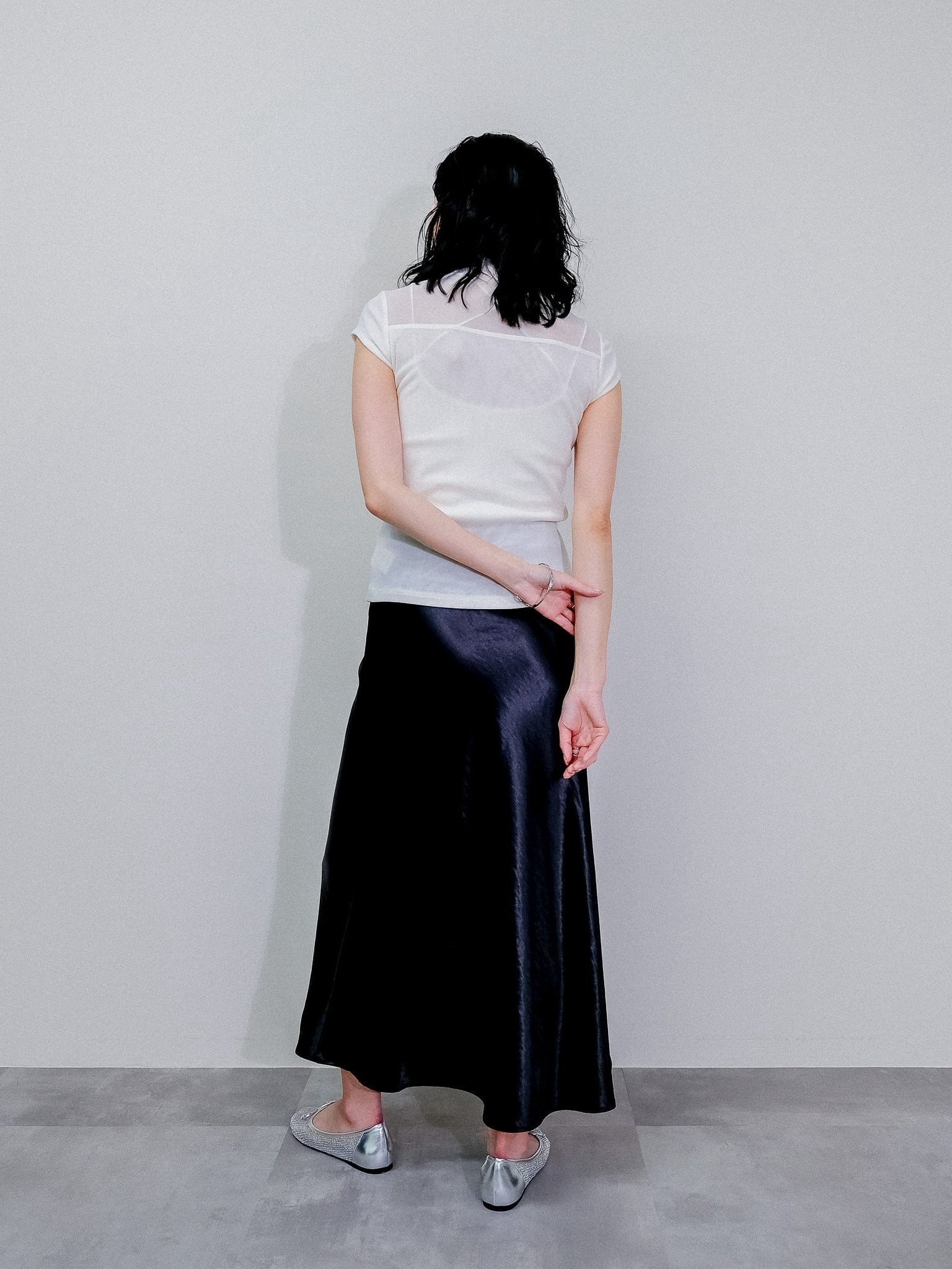 Sheer High Neck Top [603399] off(01)