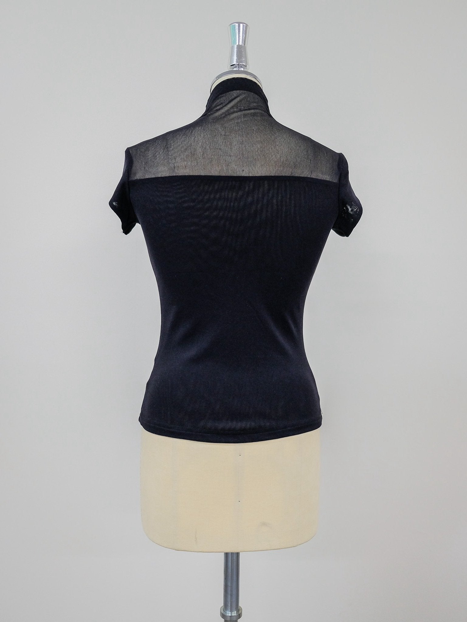 Sheer High Neck Top [603399] black(99)