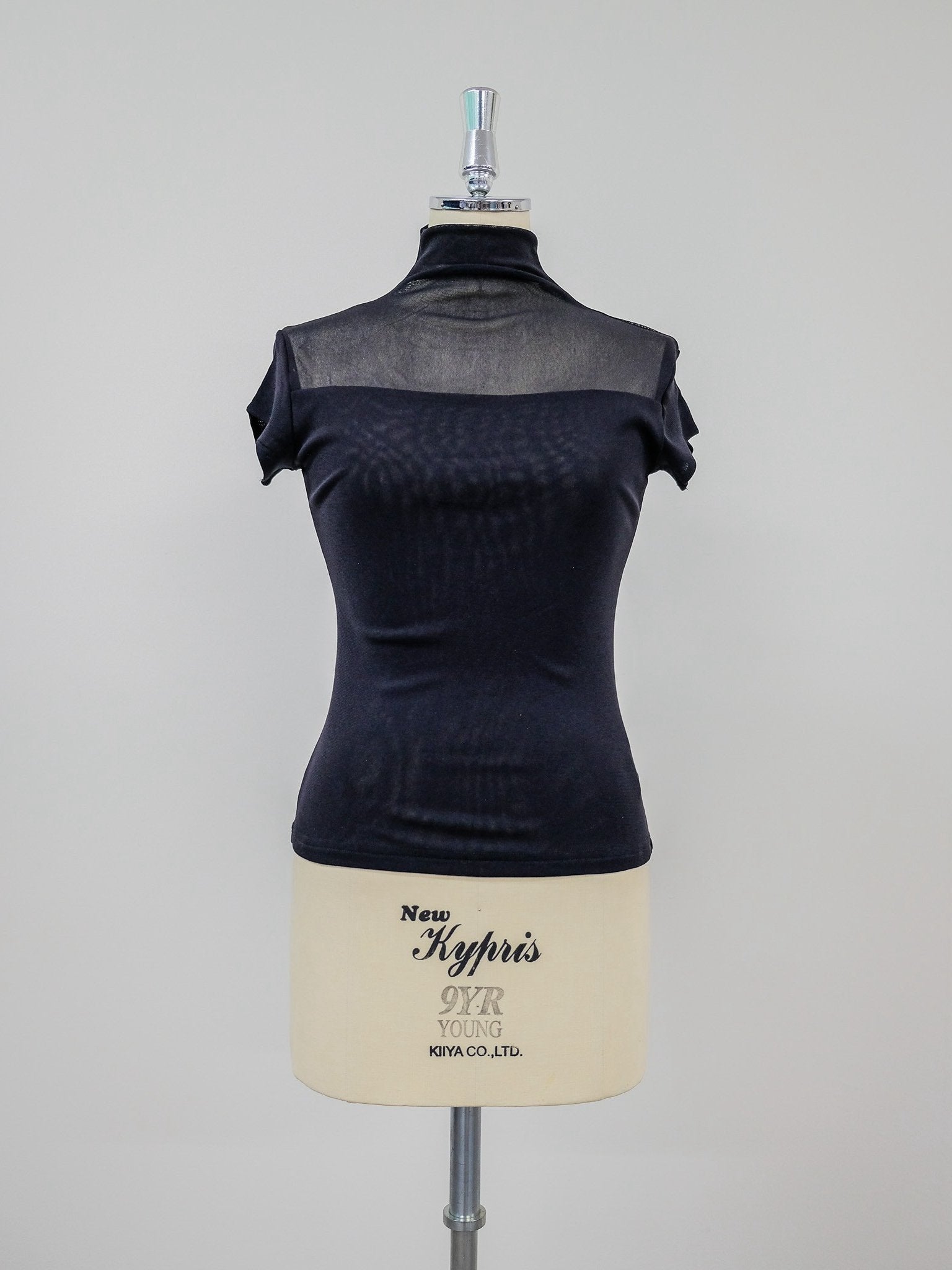 Sheer High Neck Top [603399] black(99)