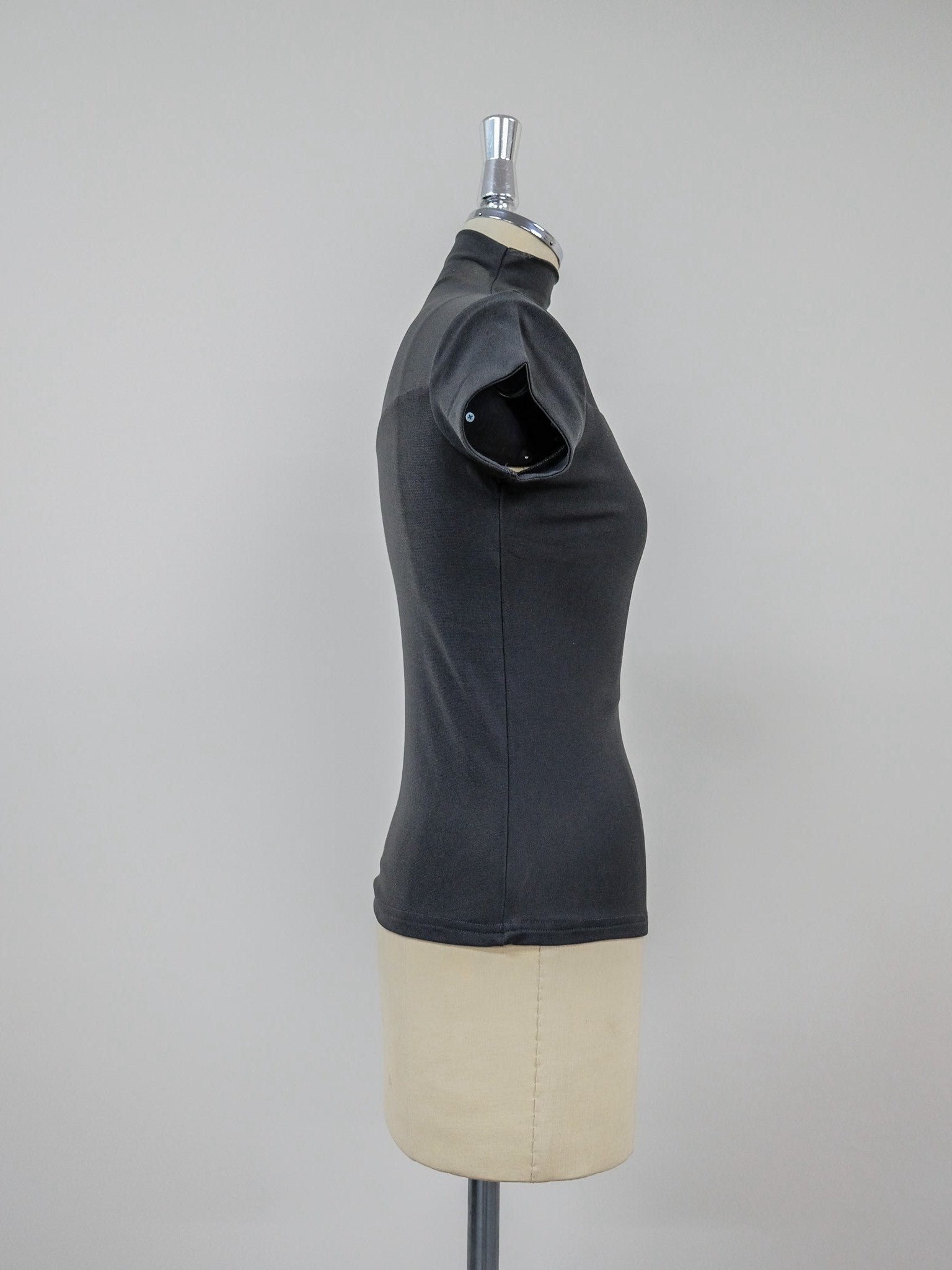 Sheer High Neck Top [603399] khaki(35)