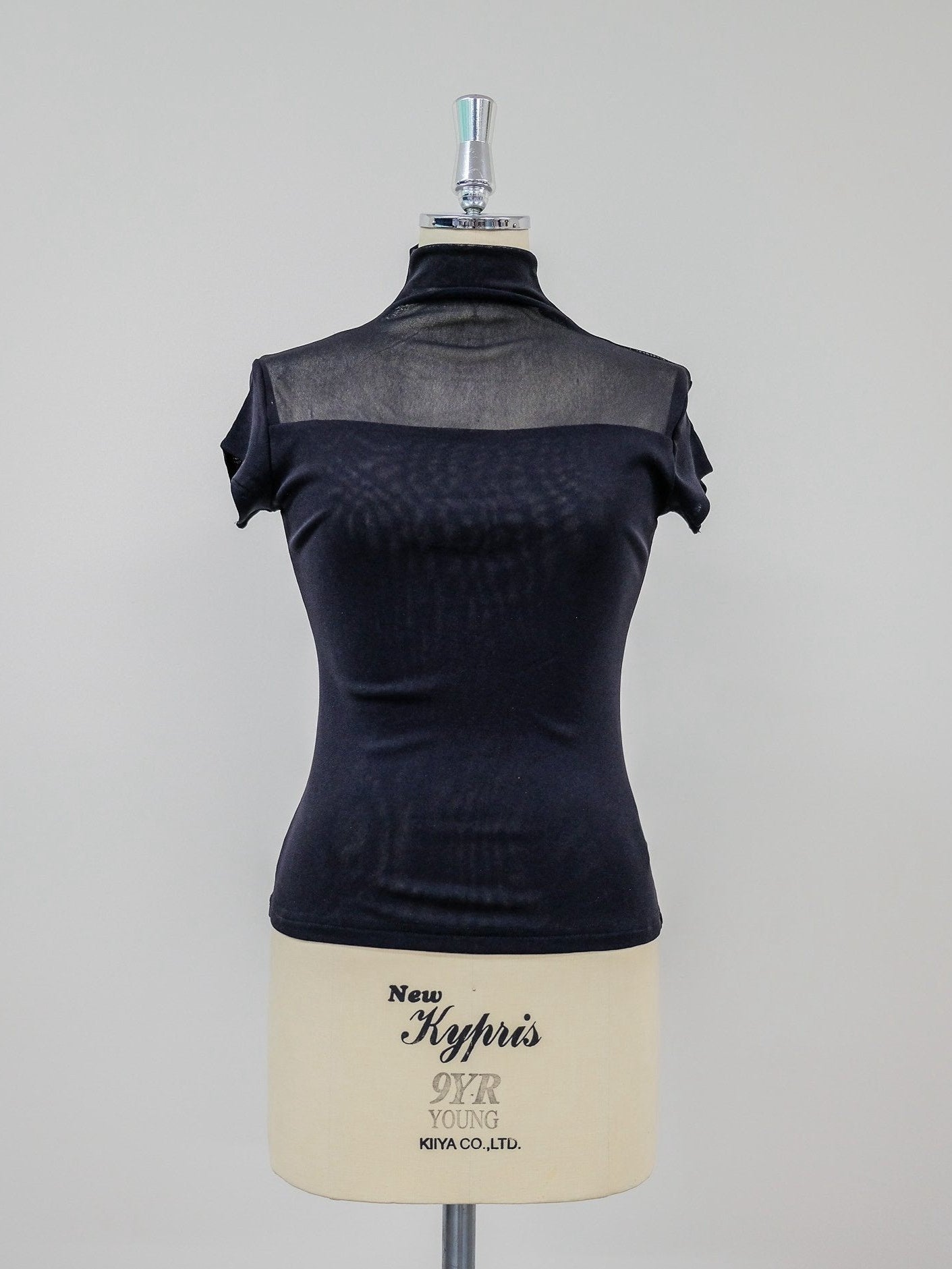 Sheer High Neck Top [603399] black(99)