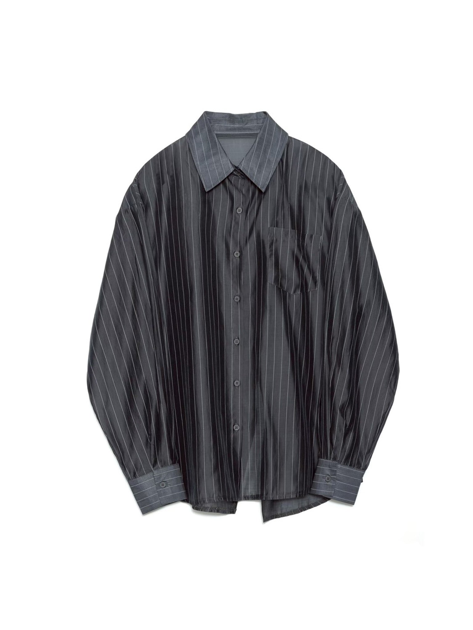 Stripe Sheer Shirt [603370] charcoal(79)