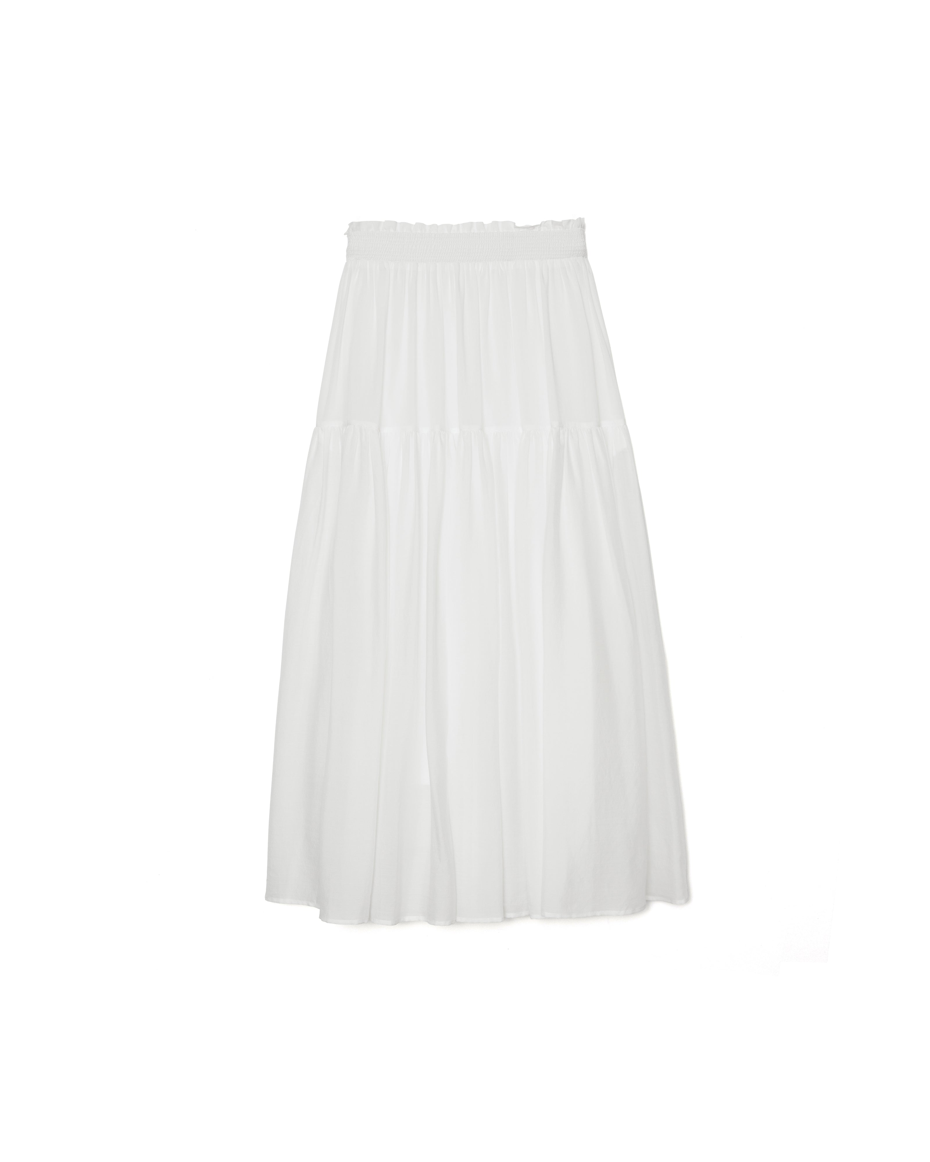 Gather Tiered Skirt [603398] off(01)
